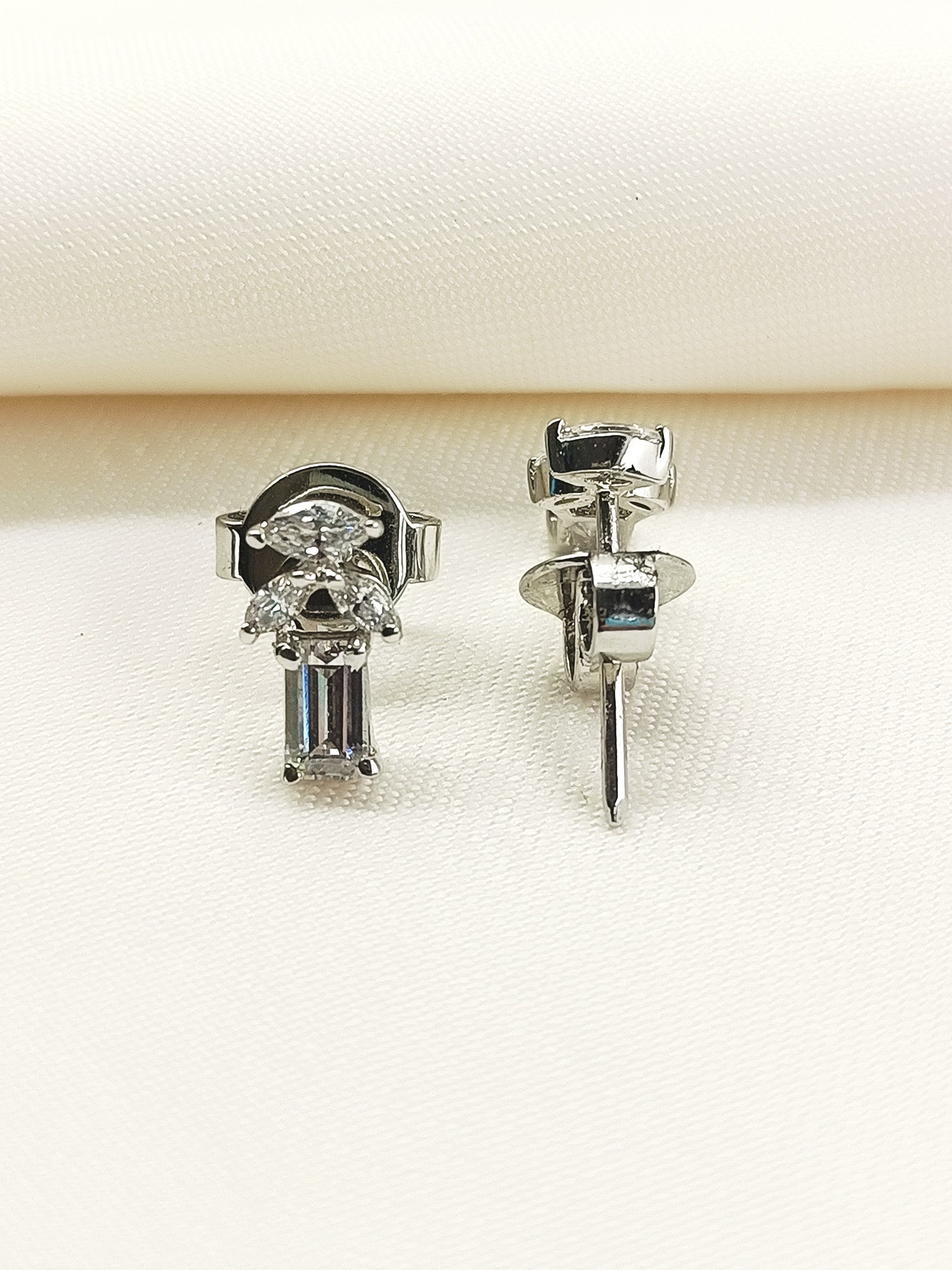 Naksha 92.5 Silver Swarovski Stone Tops - qivii