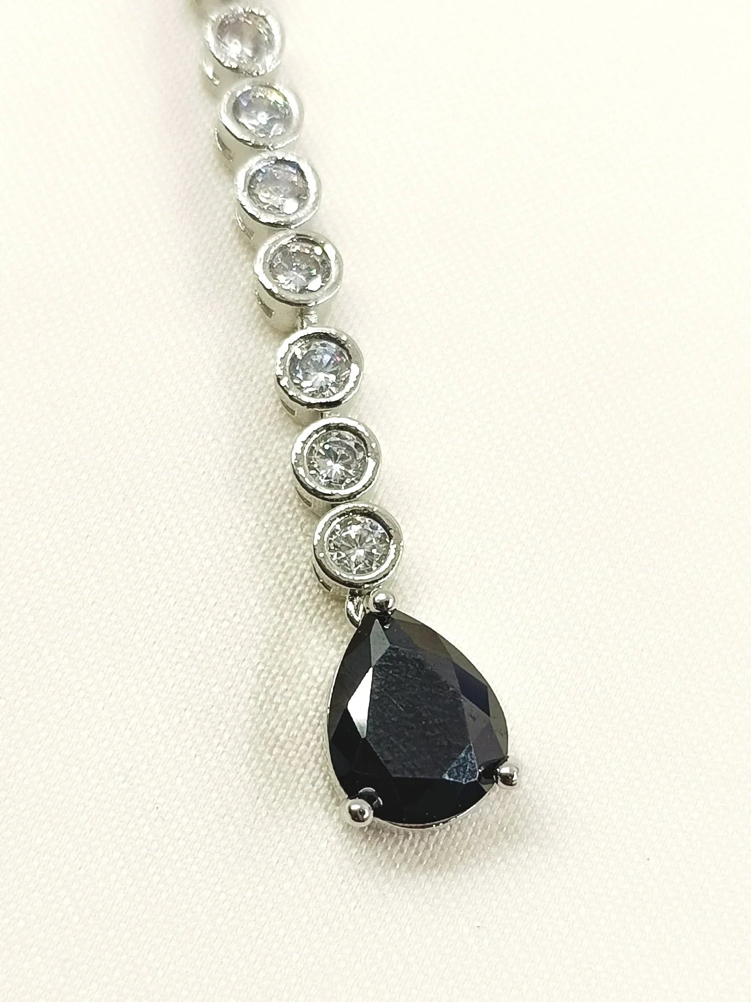Roja Black American Diamond Teeka