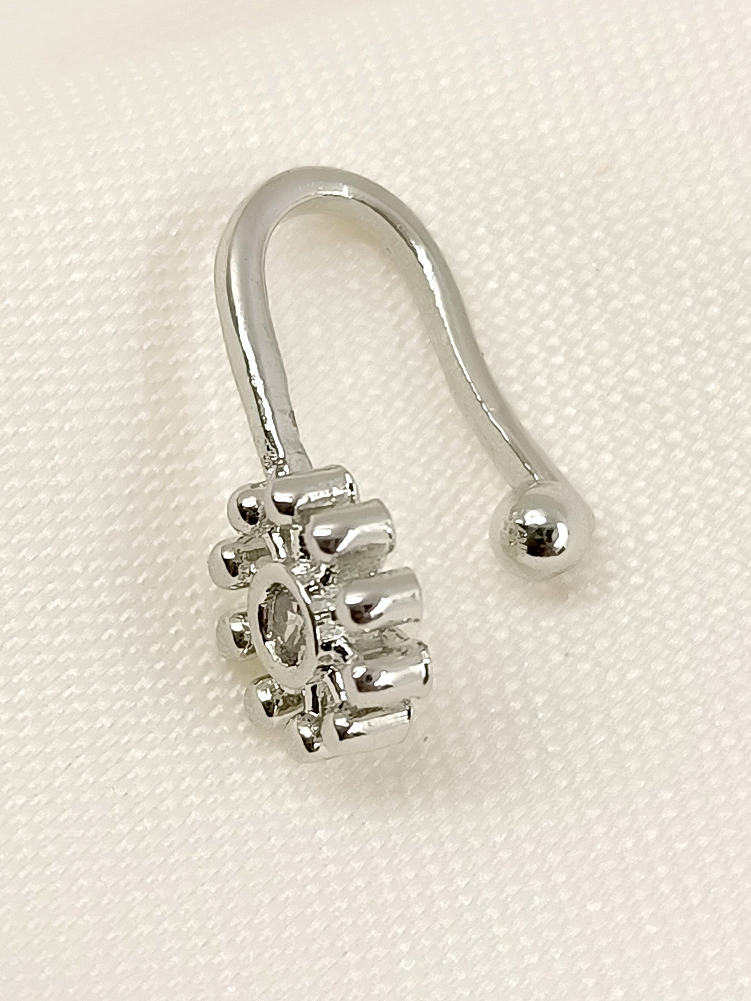 Lucy Silver American Diamond Pressing Nath