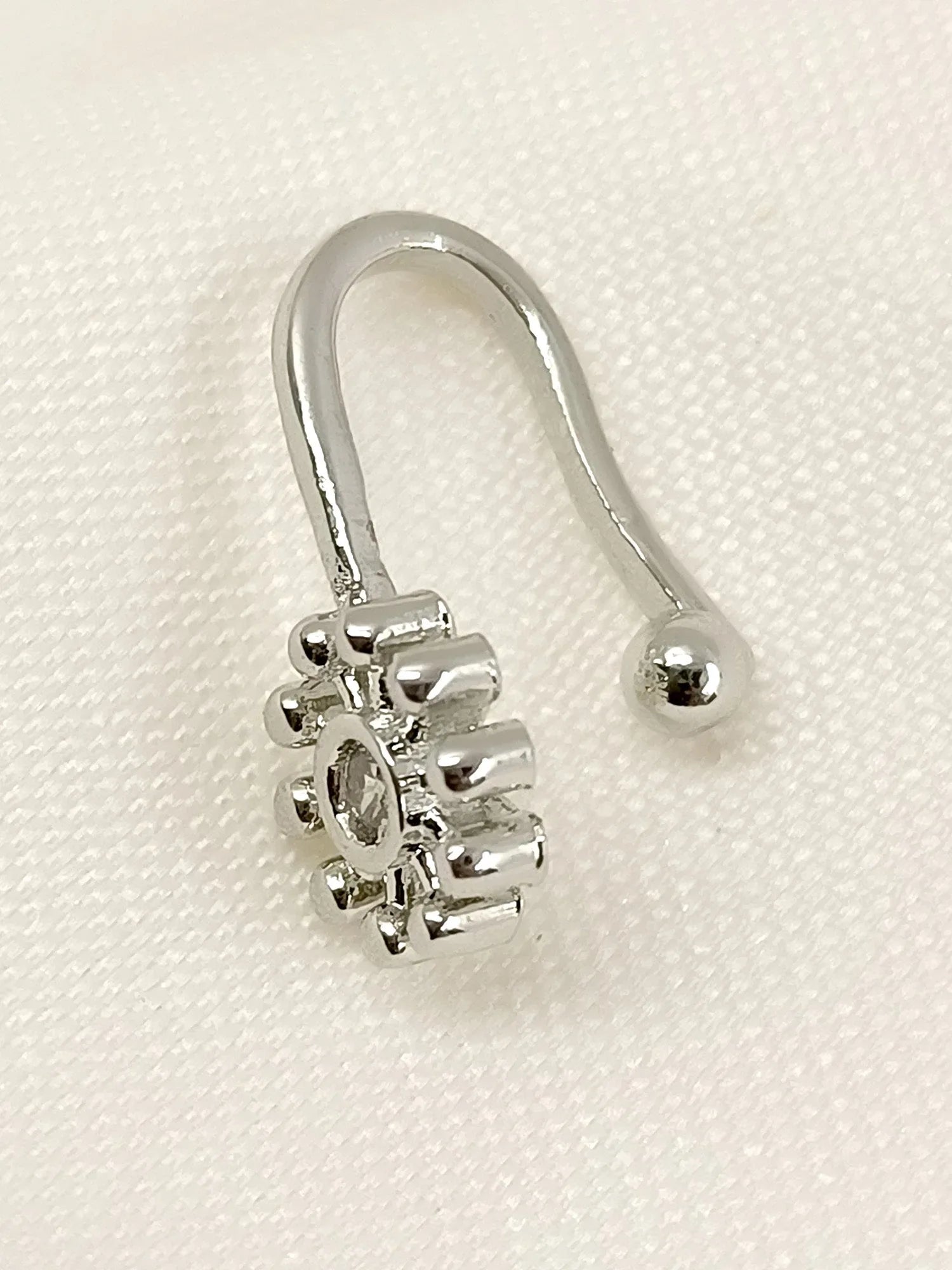 Lucy Silver American Diamond Pressing Nath
