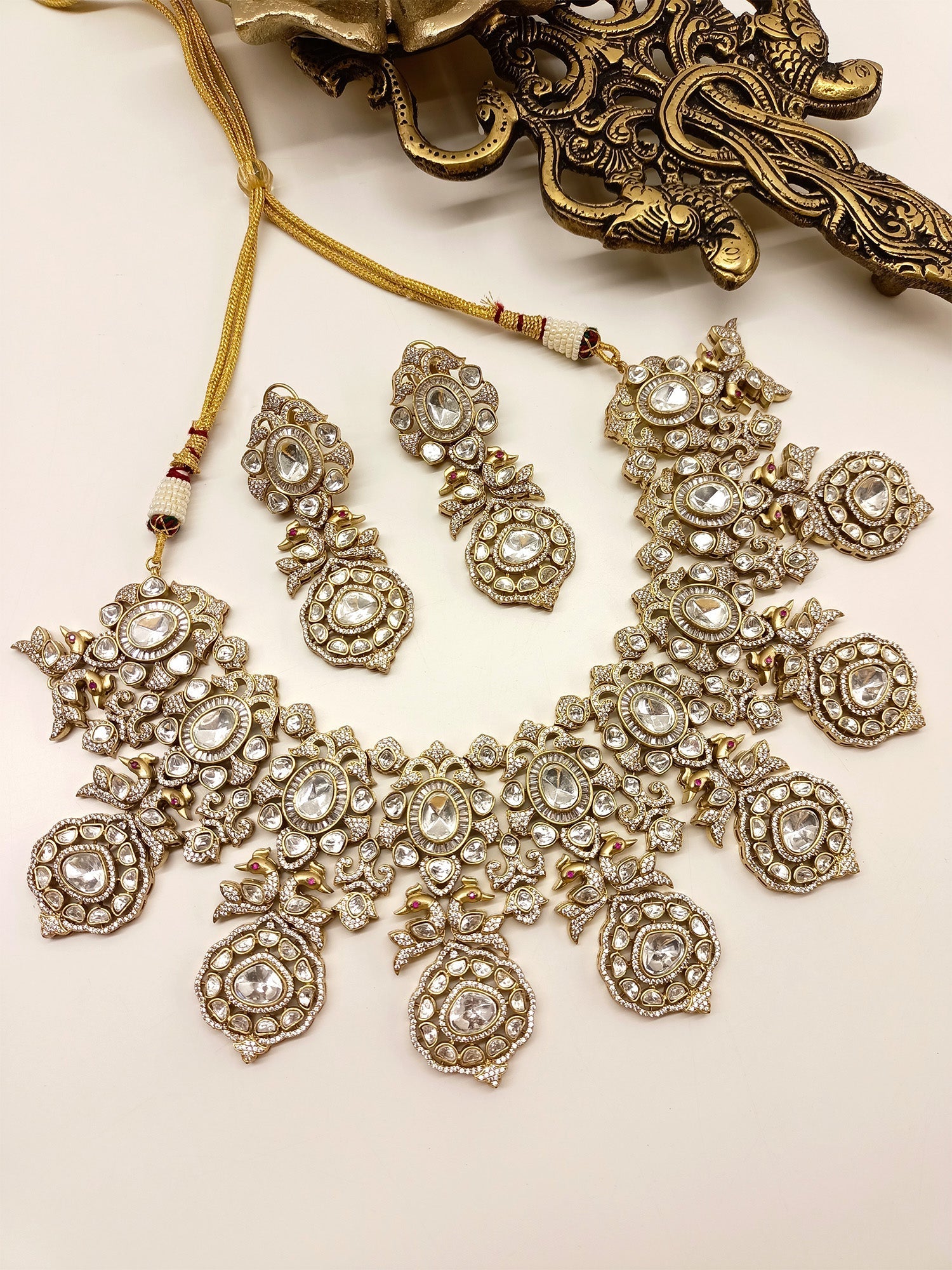 Yogya Polki Necklace Set - qivii