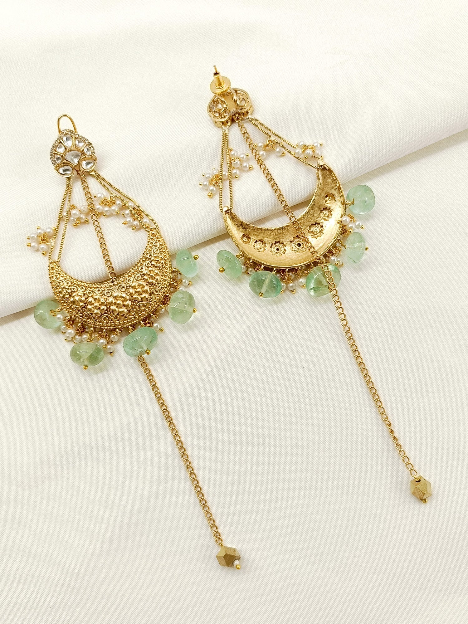 Sushmita Mint Green Antique Earrings