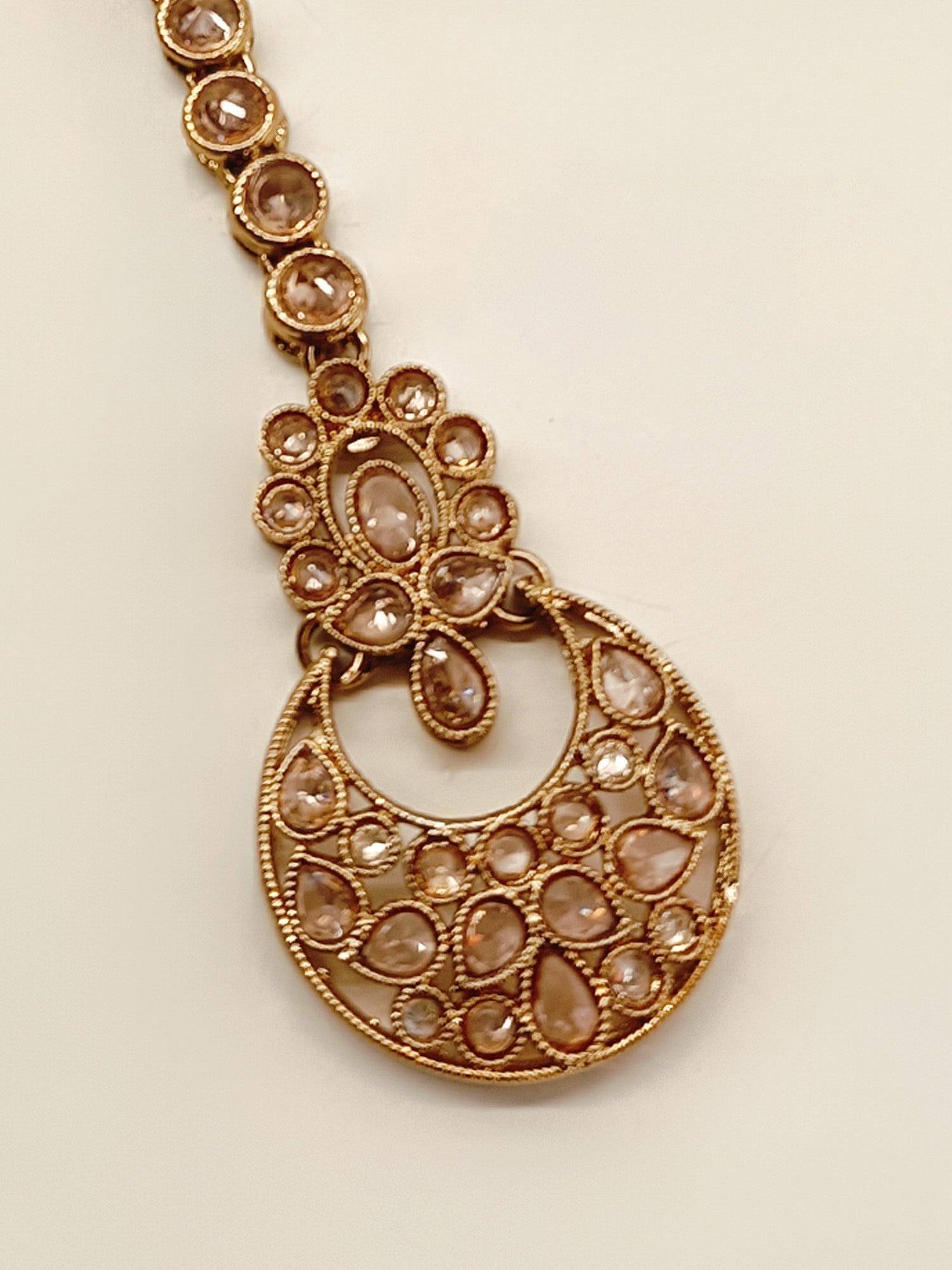 Rumanya Copper Polki Maangtikka - qivii