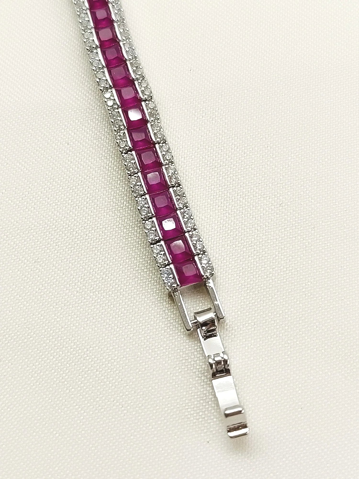 Abyasa Ruby American Diamond Bracelet