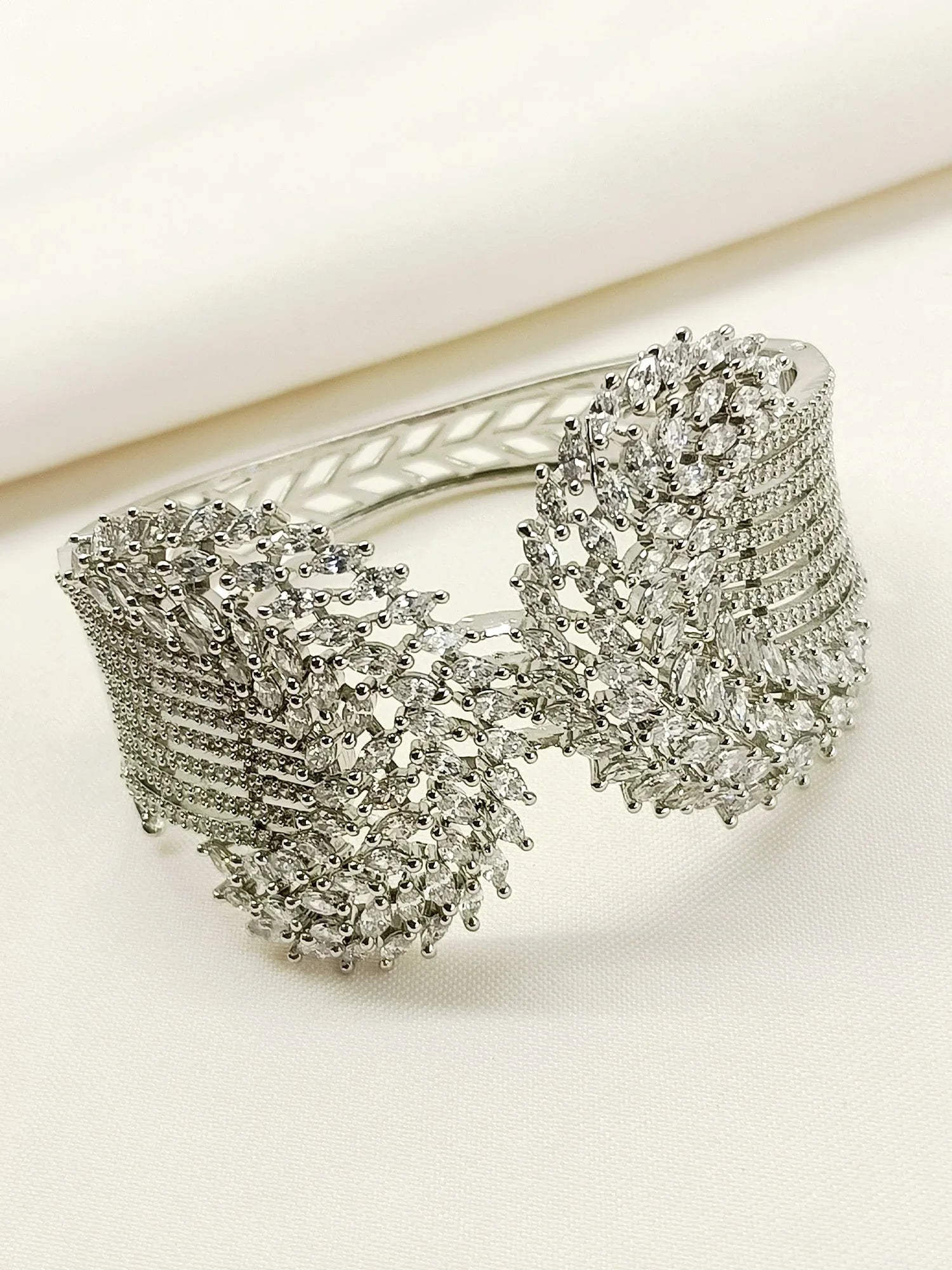 Trisa White American Diamond Bracelet