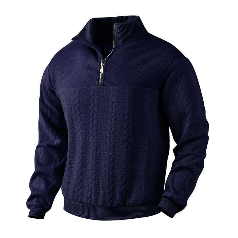 Brooks Jacquard Knit Sweater - By Qivii