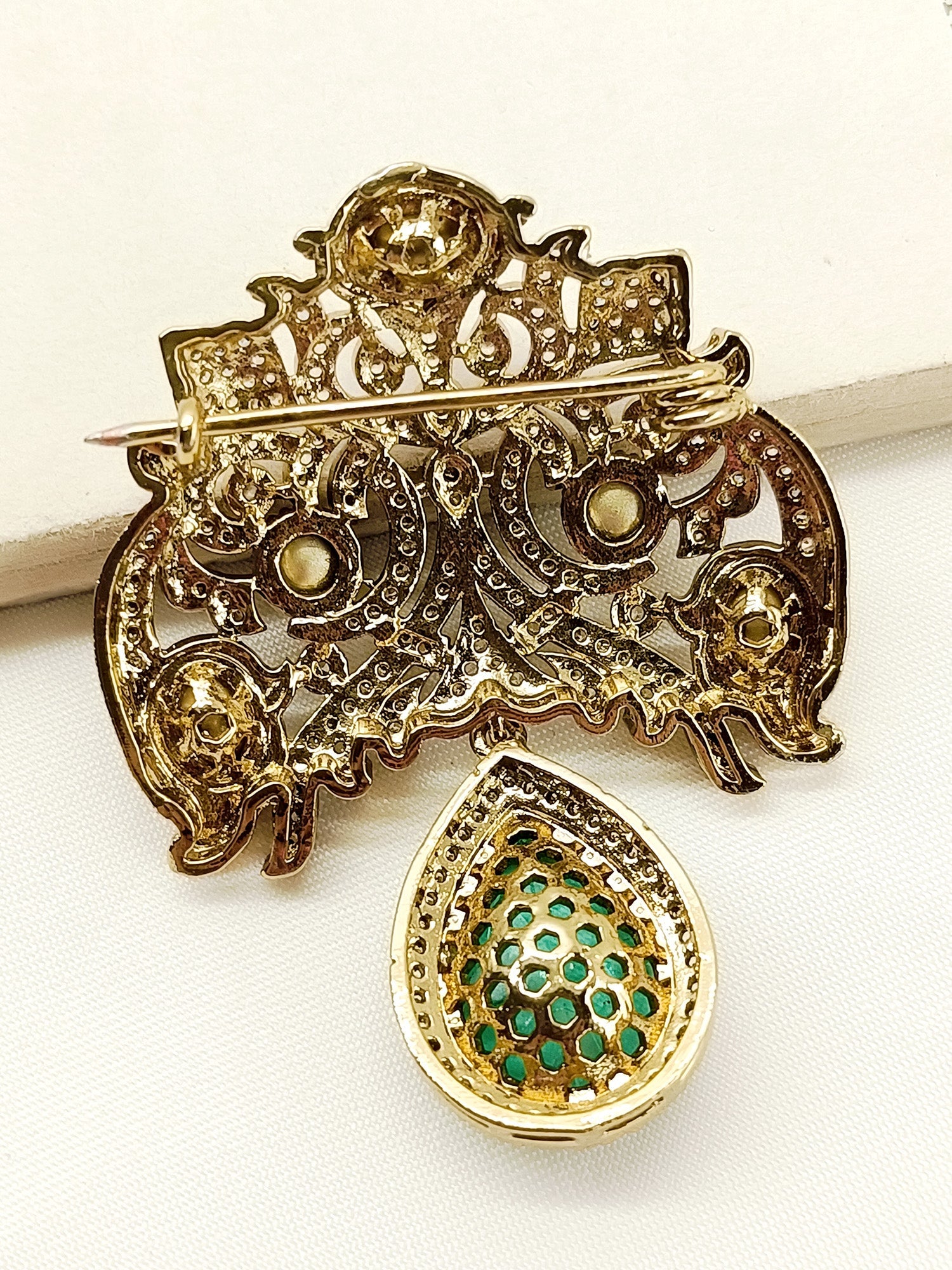 Urvansh Mint Green Men's Brooch