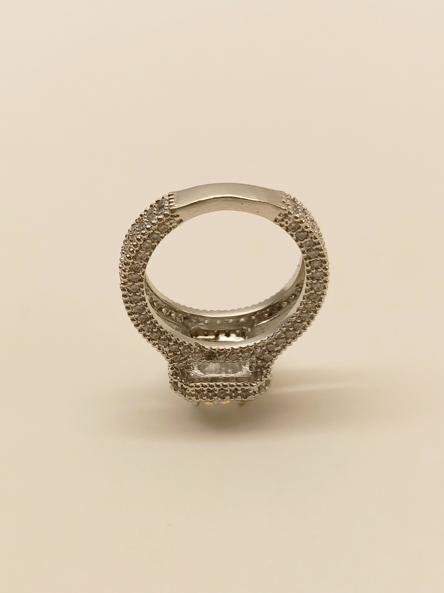 Shabnam American Diamond Finger Ring - qivii