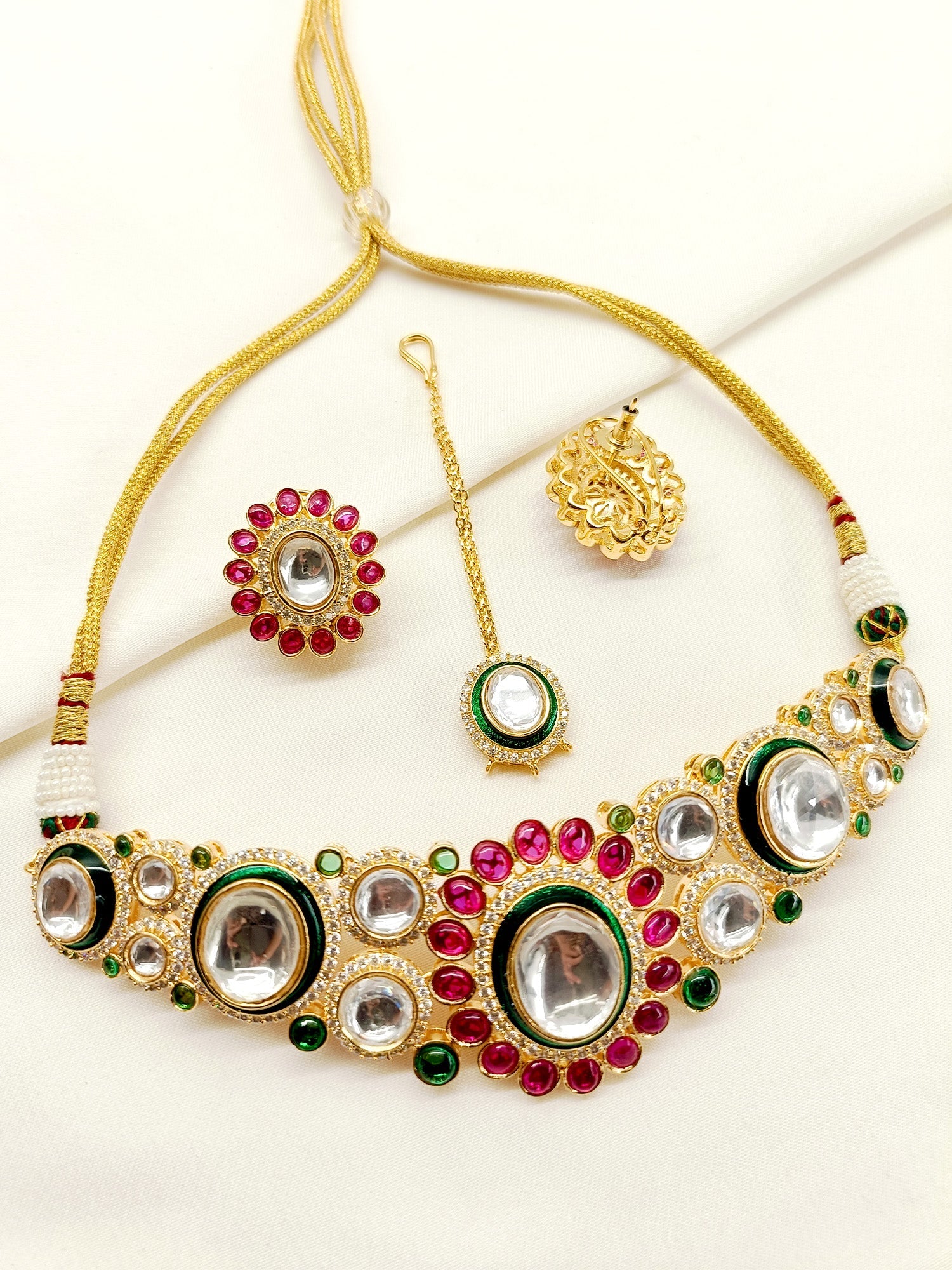 Chetaki M & G Kundan Choker Set - qivii