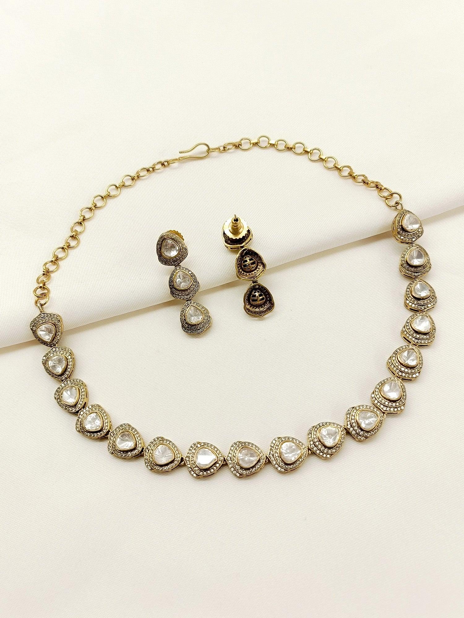Riyanshi White Victorian Necklace Set