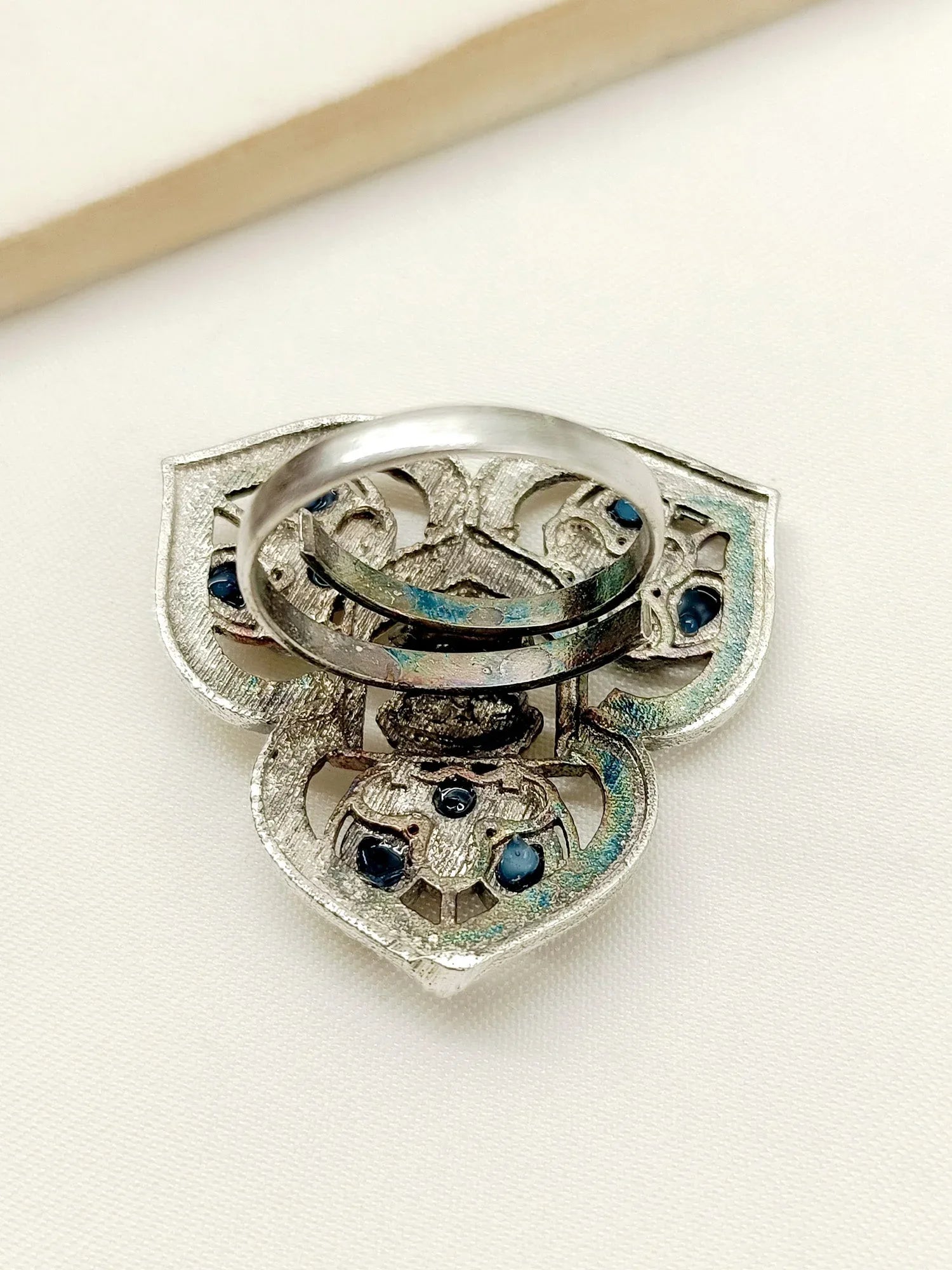 Charlene Black Oxidized Finger Ring