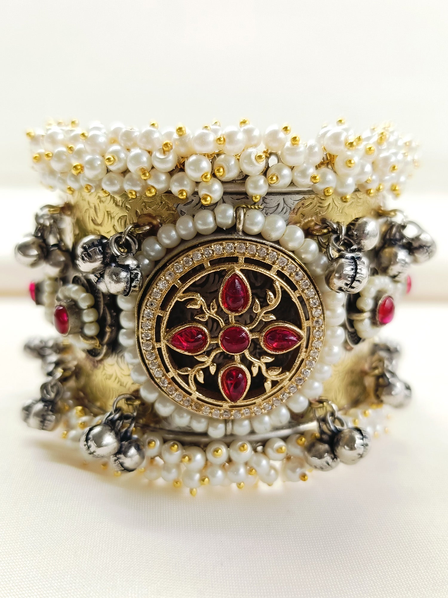 Utkarsha Red Oxidized Bracelet