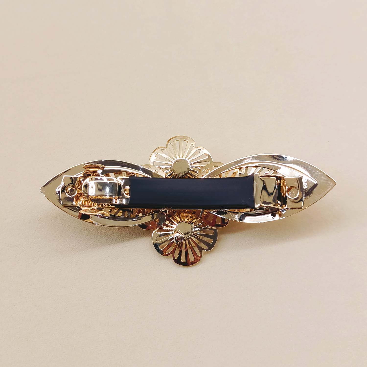 Dolly Copper Diamond Stone Gold Plated Hair Clip