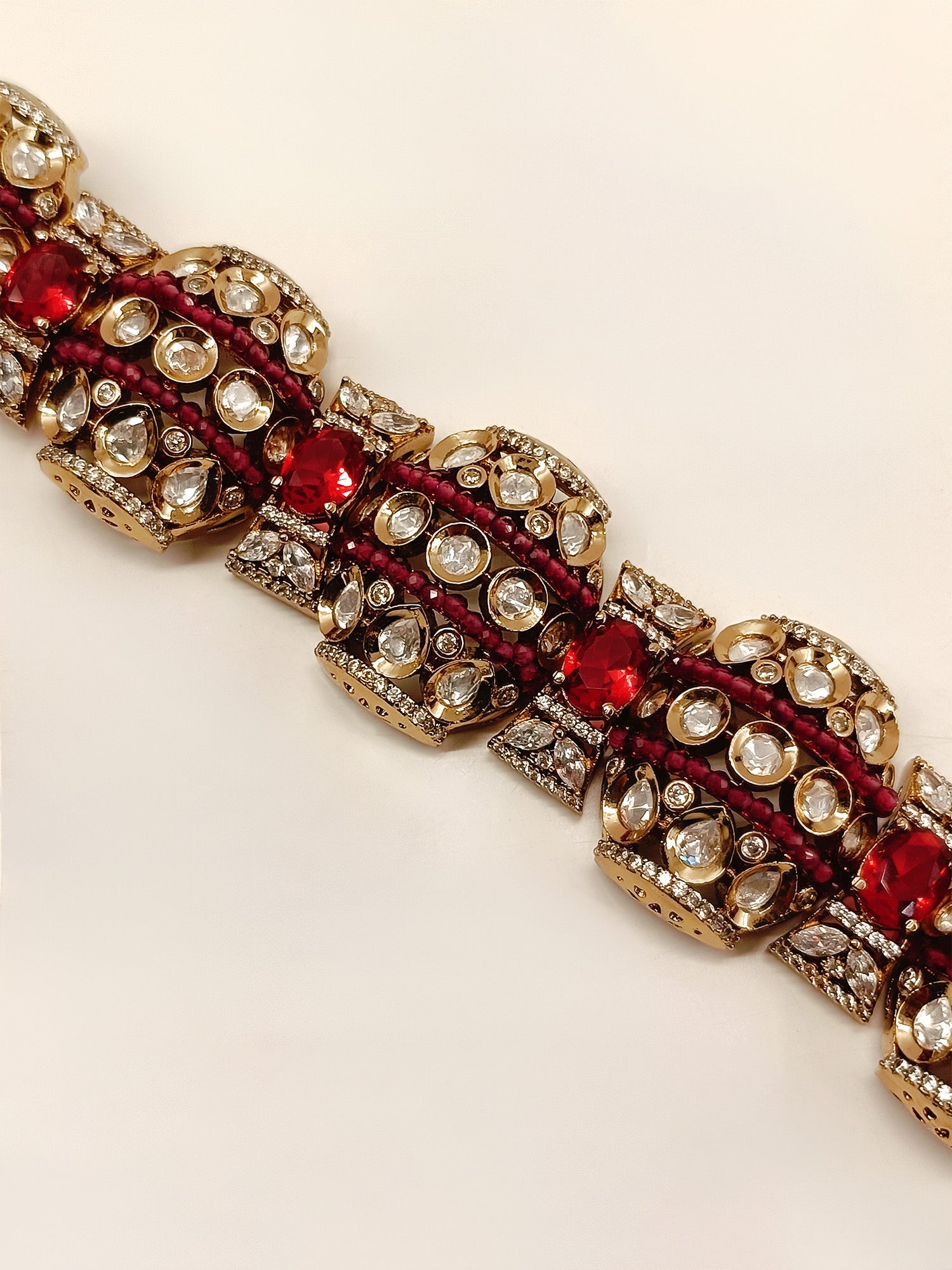 Yajide Maroon Victorian Bracelet - qivii