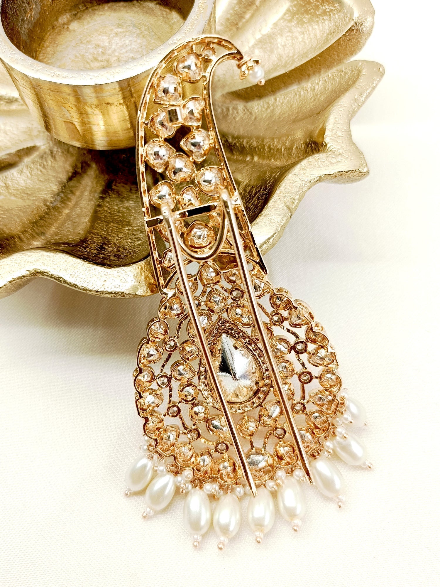 Vivaan White Kundan Dulha Kalgi - qivii