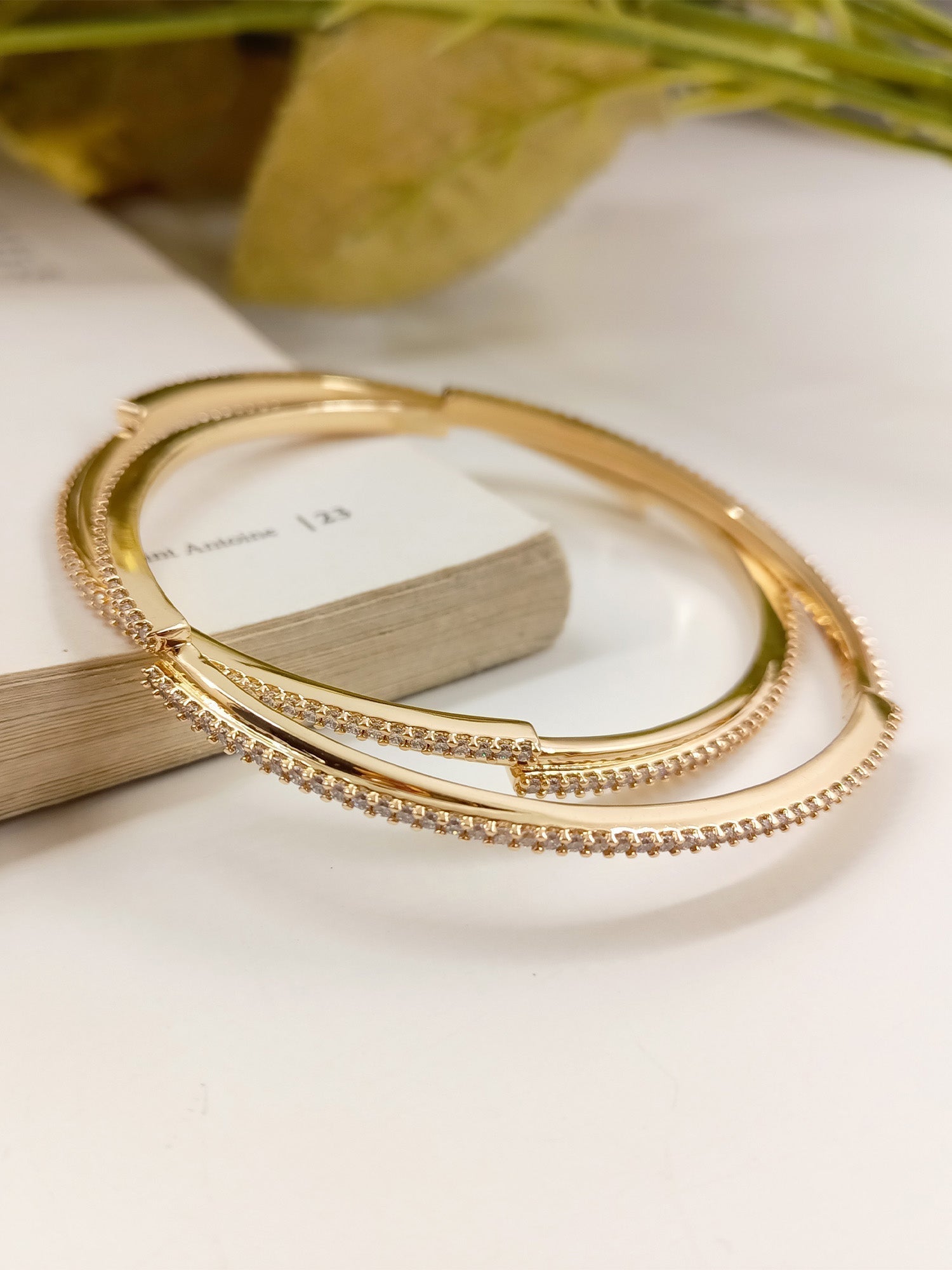 Marziya American Diamond Bangle Pair - qivii