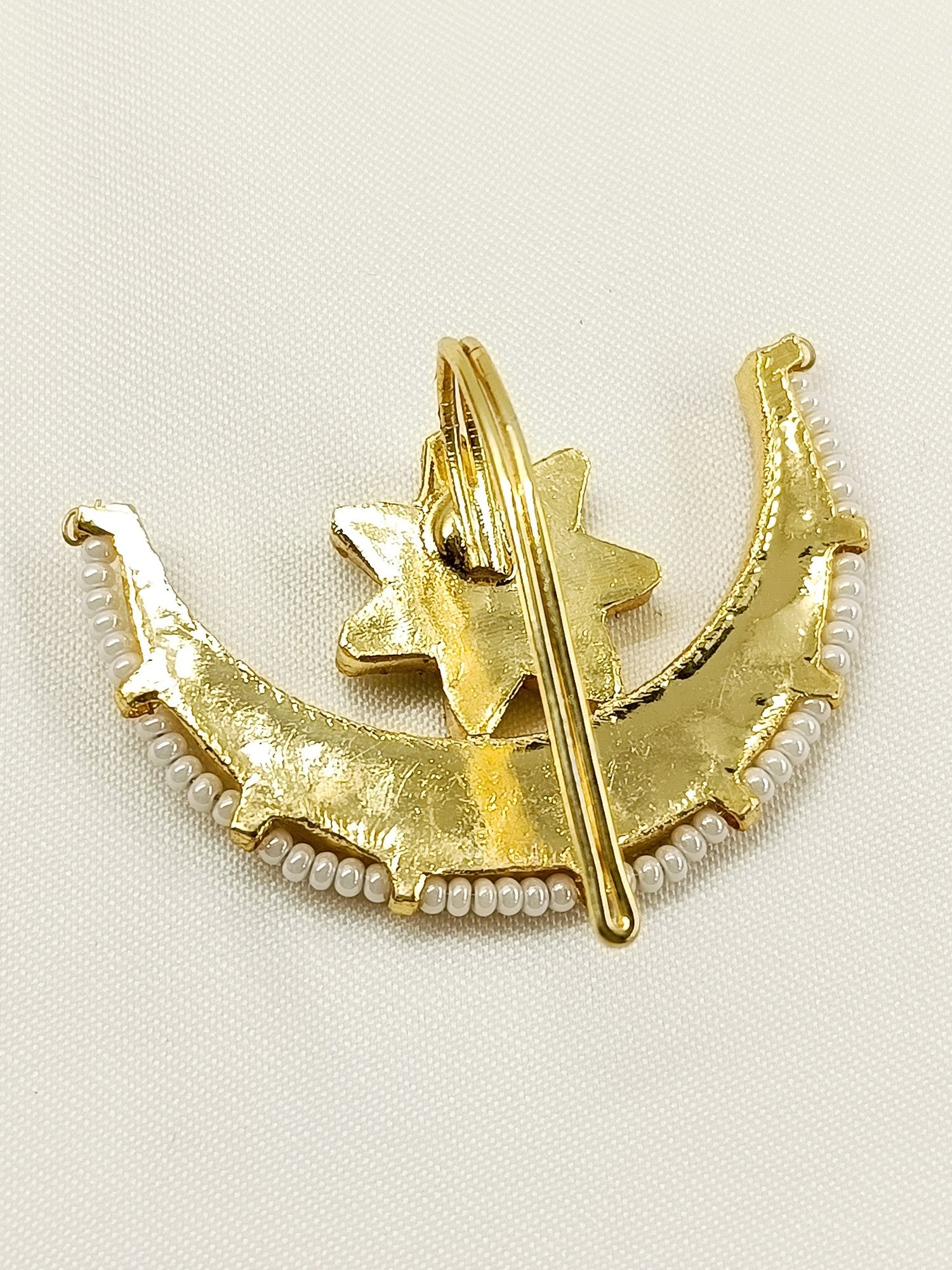 Naziha White Juda Brooch