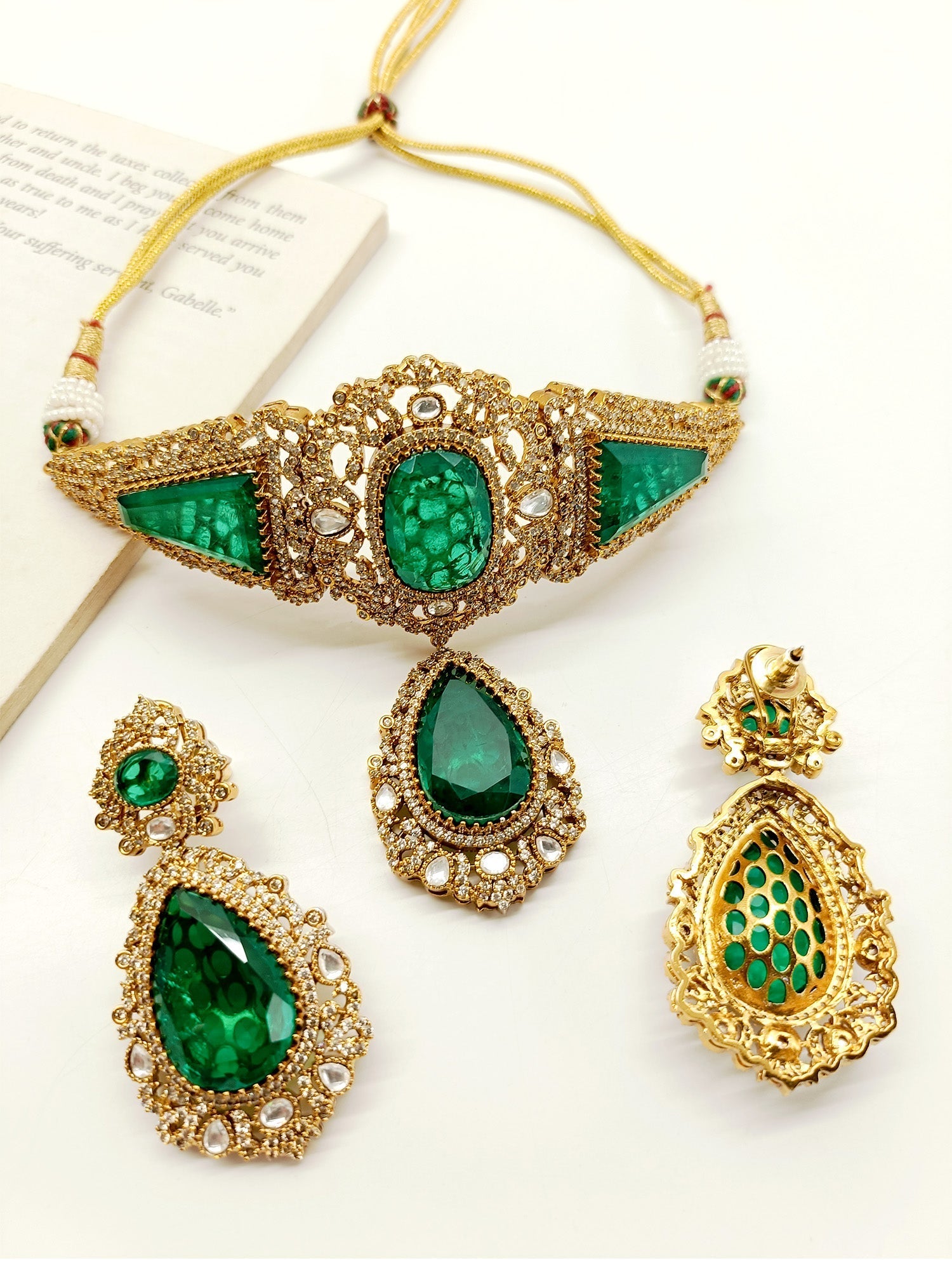 Keyla Green Boutique Choker Set - qivii