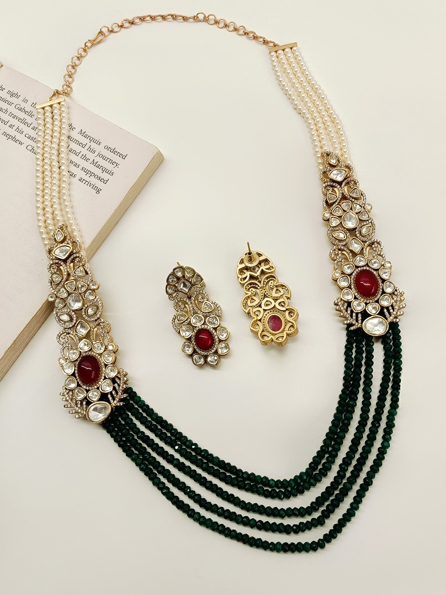 Pritee M & G Long Boutique Necklace Set - qivii