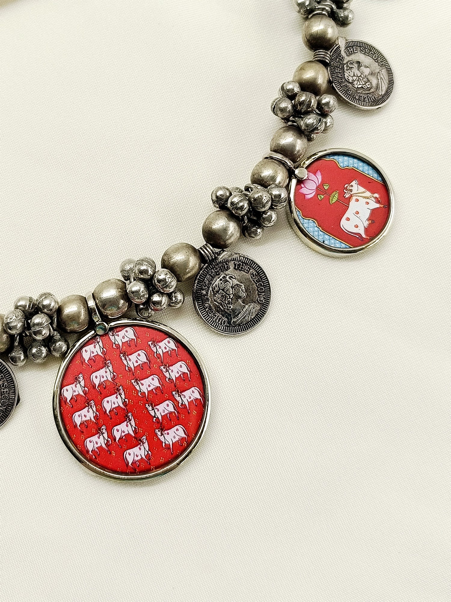 Vishali Multi Colour Oxidized Neckpiece