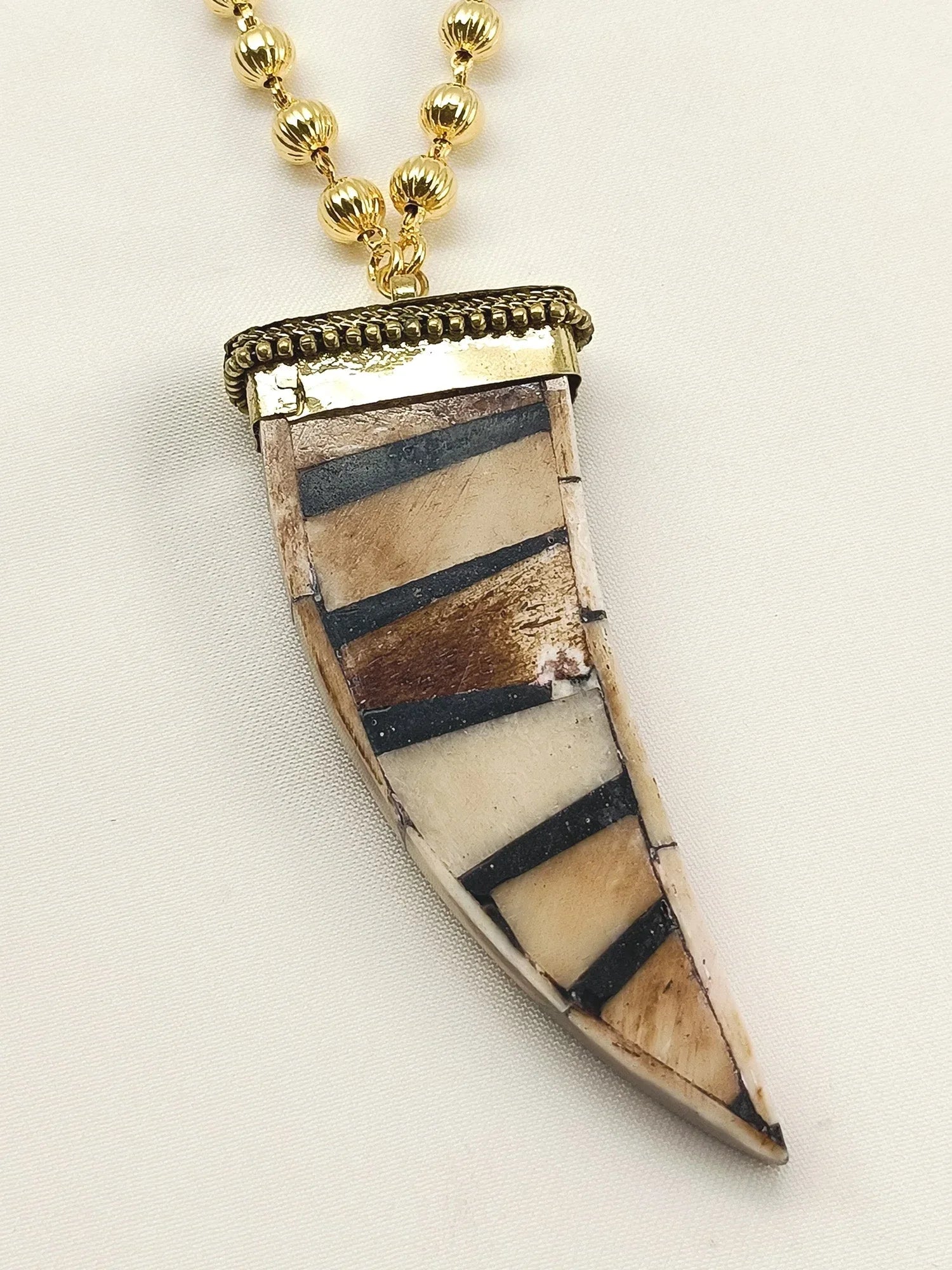 Rubee Brown Bone Men's Neckpiece