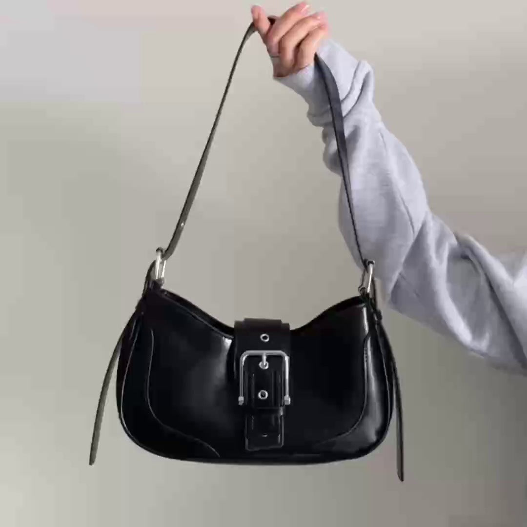 Women's Luna Saddle Bag – Retro Chic Crossbody Shoulder Bag | Y2K Minimalist Purse