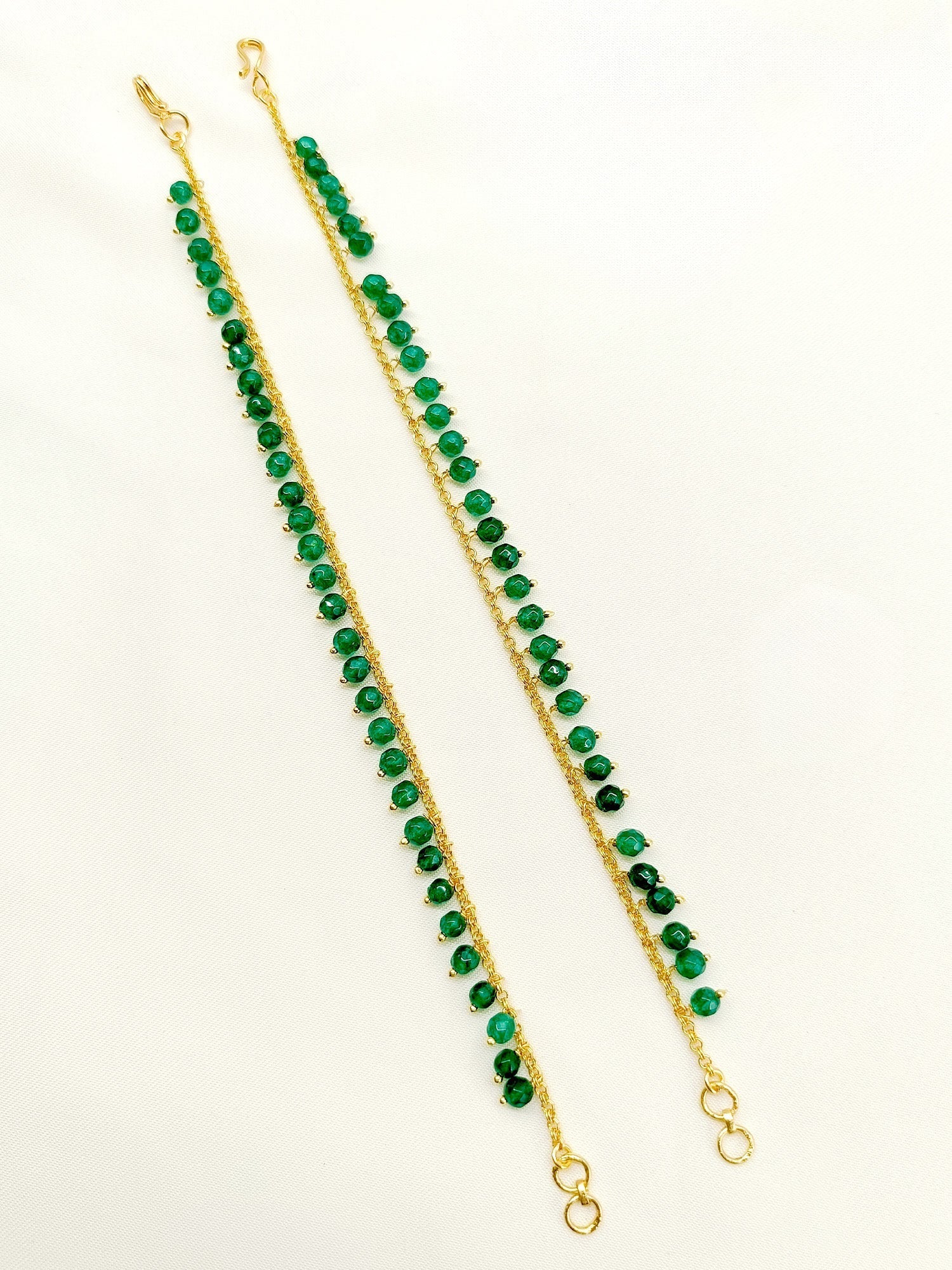Bhagyalaxmi Green Traditional Ear Chain