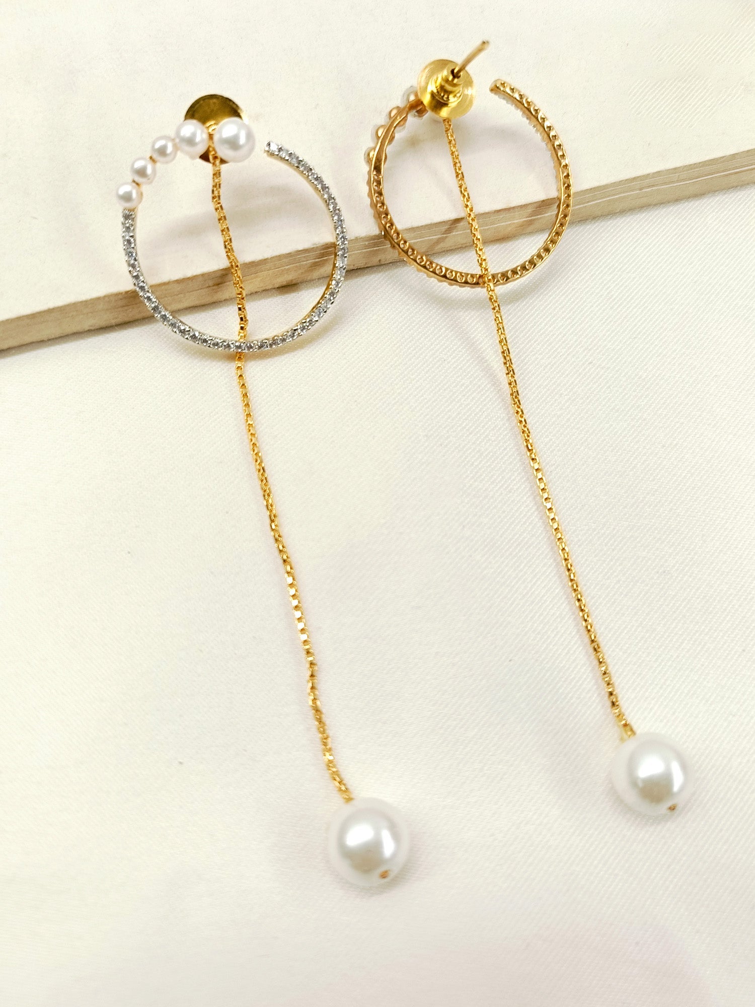 Noemie White American Diamond Earrings