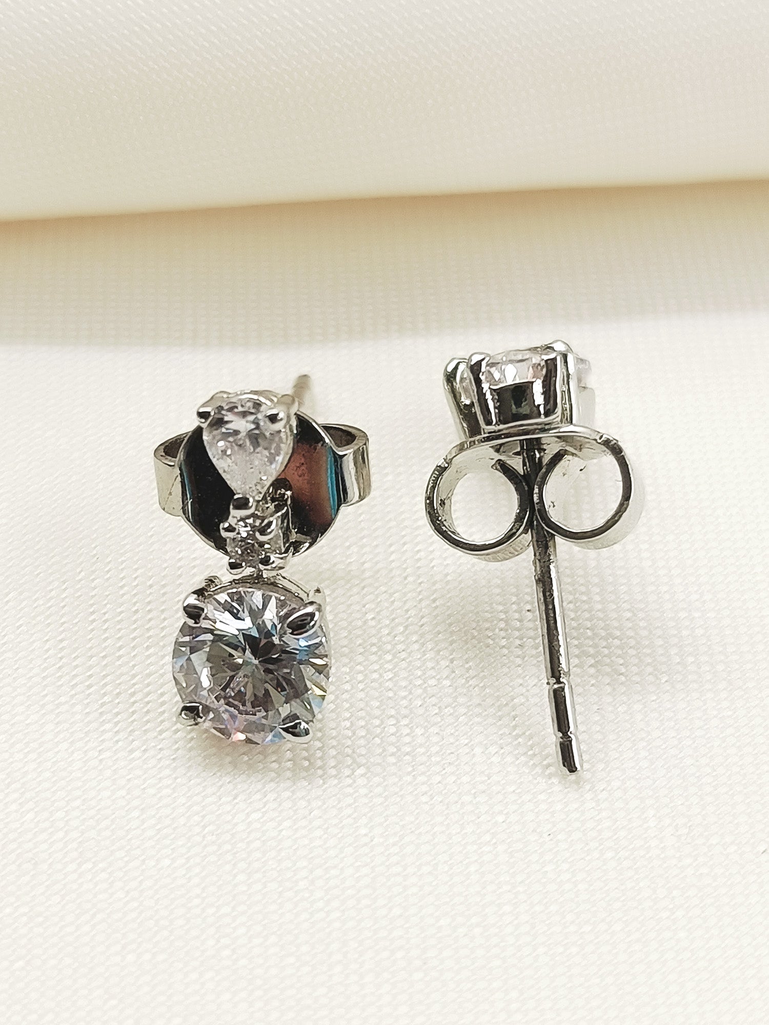 Mahua 92.5 Silver Swarovski Stone Tops