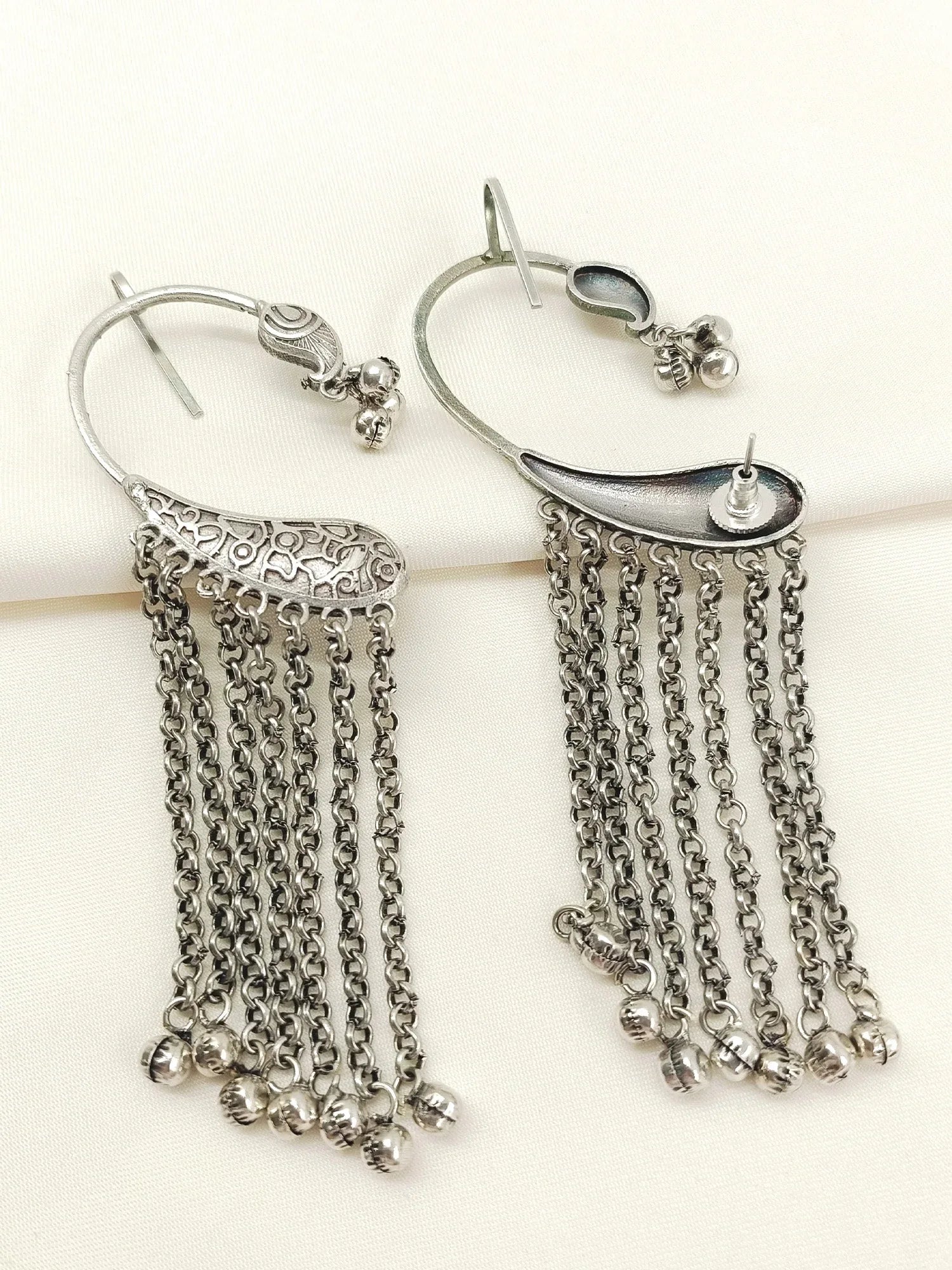Shubhangi Plain Oxidized Earring