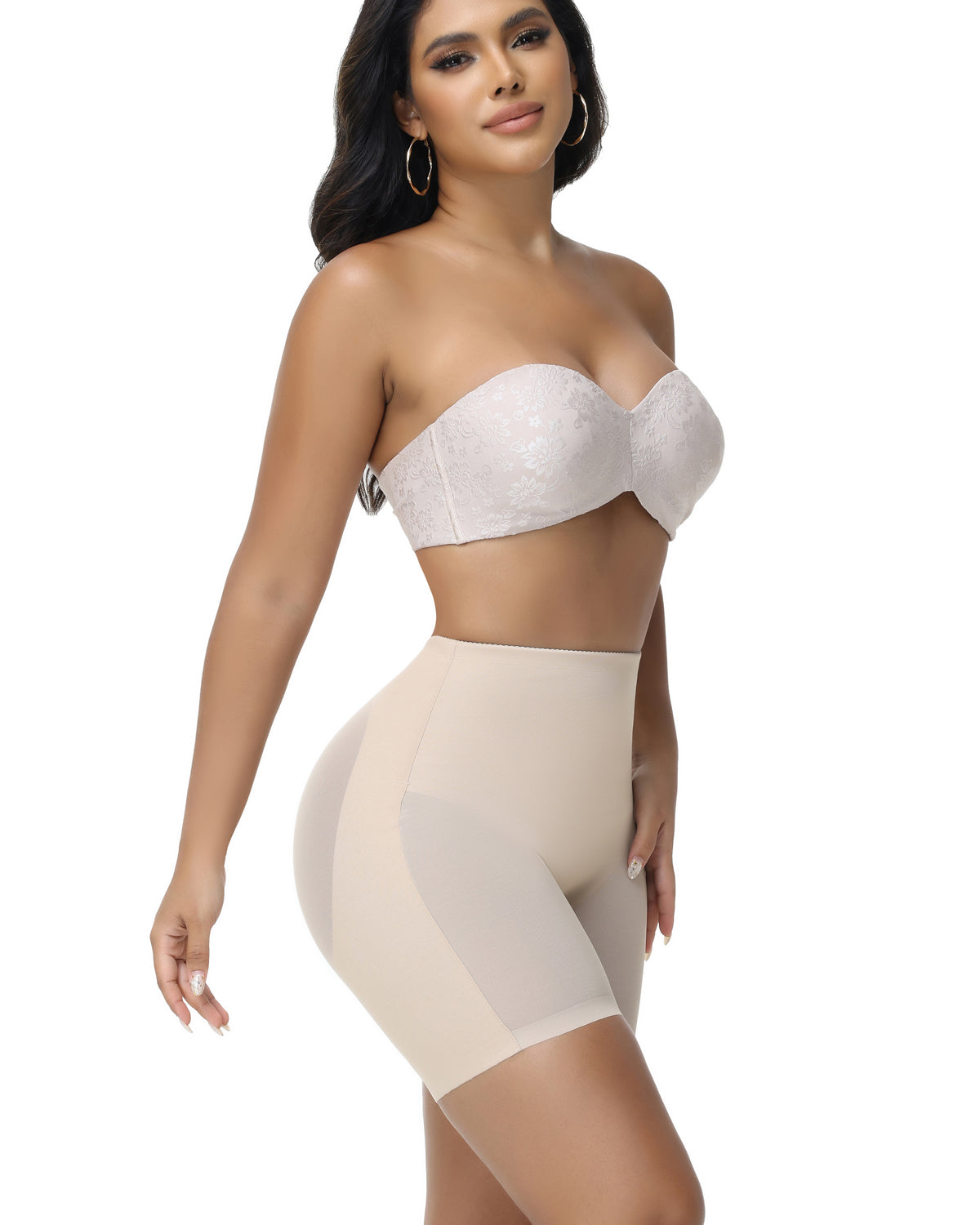 Women's Seamless Mesh High Waist Shapewear Shorts Thigh Slimmer Underwear - By Qivii