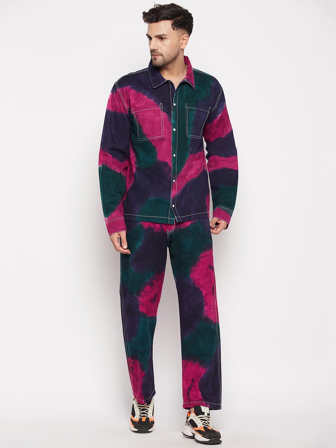 Navy Tri Colour Carpenter Pants