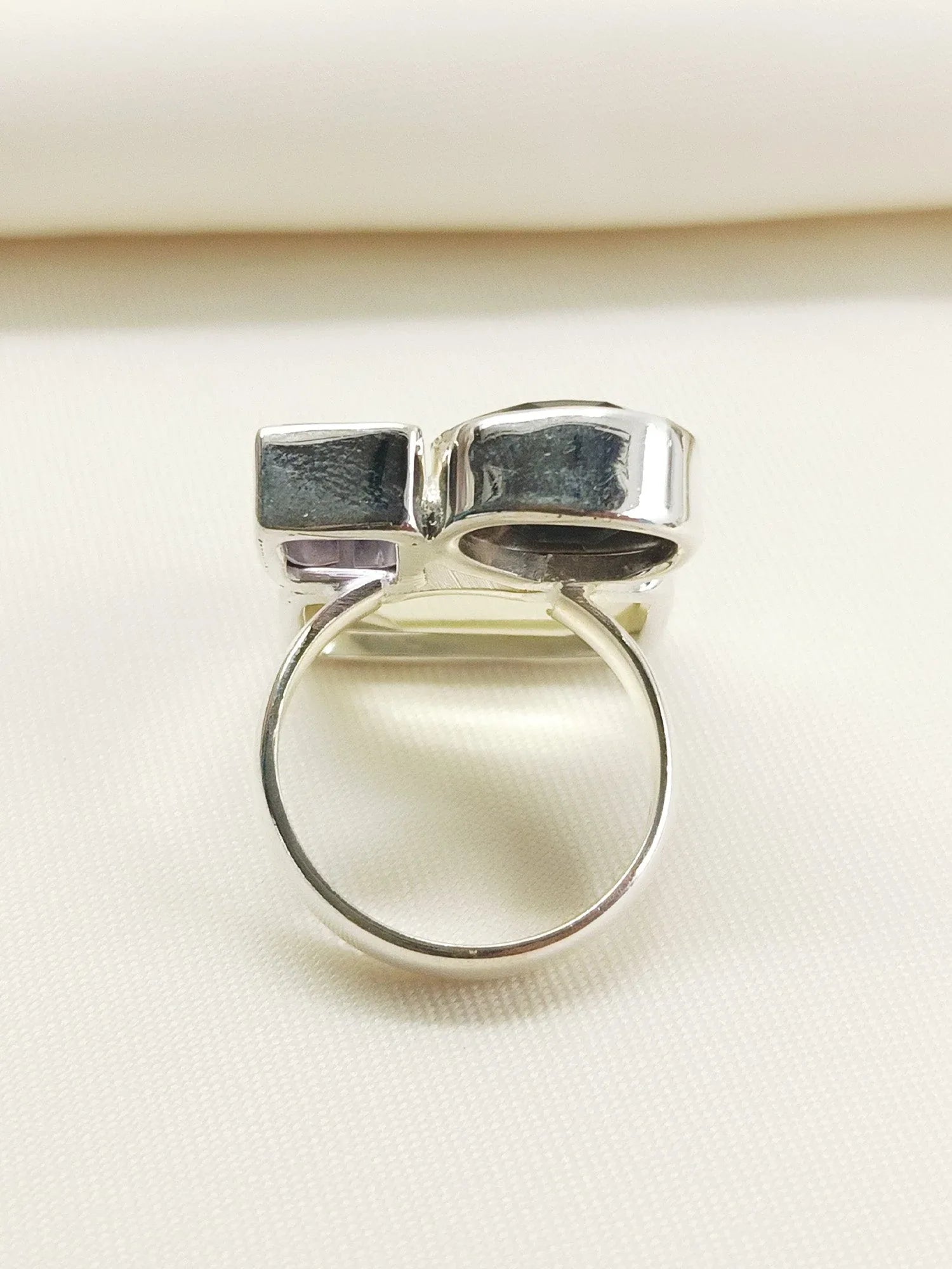 Rajnandini Multi Colour 92.5 Silver Amethyst Stone Finger Ring