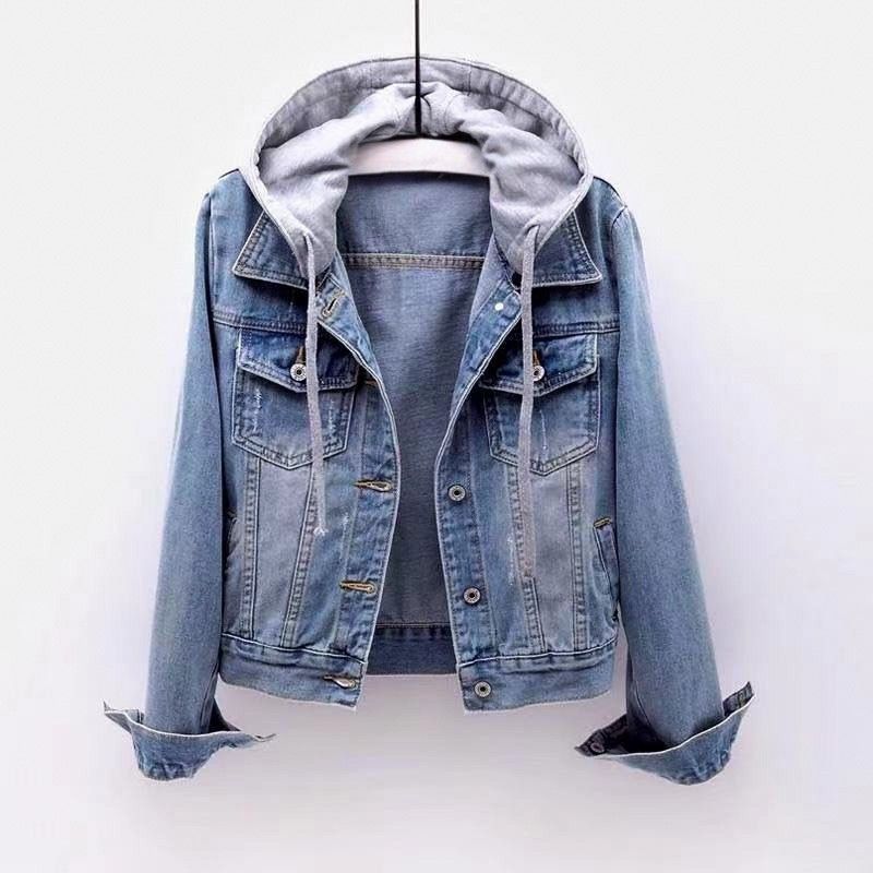Aria Denim Hooded Jacket - By Qivii