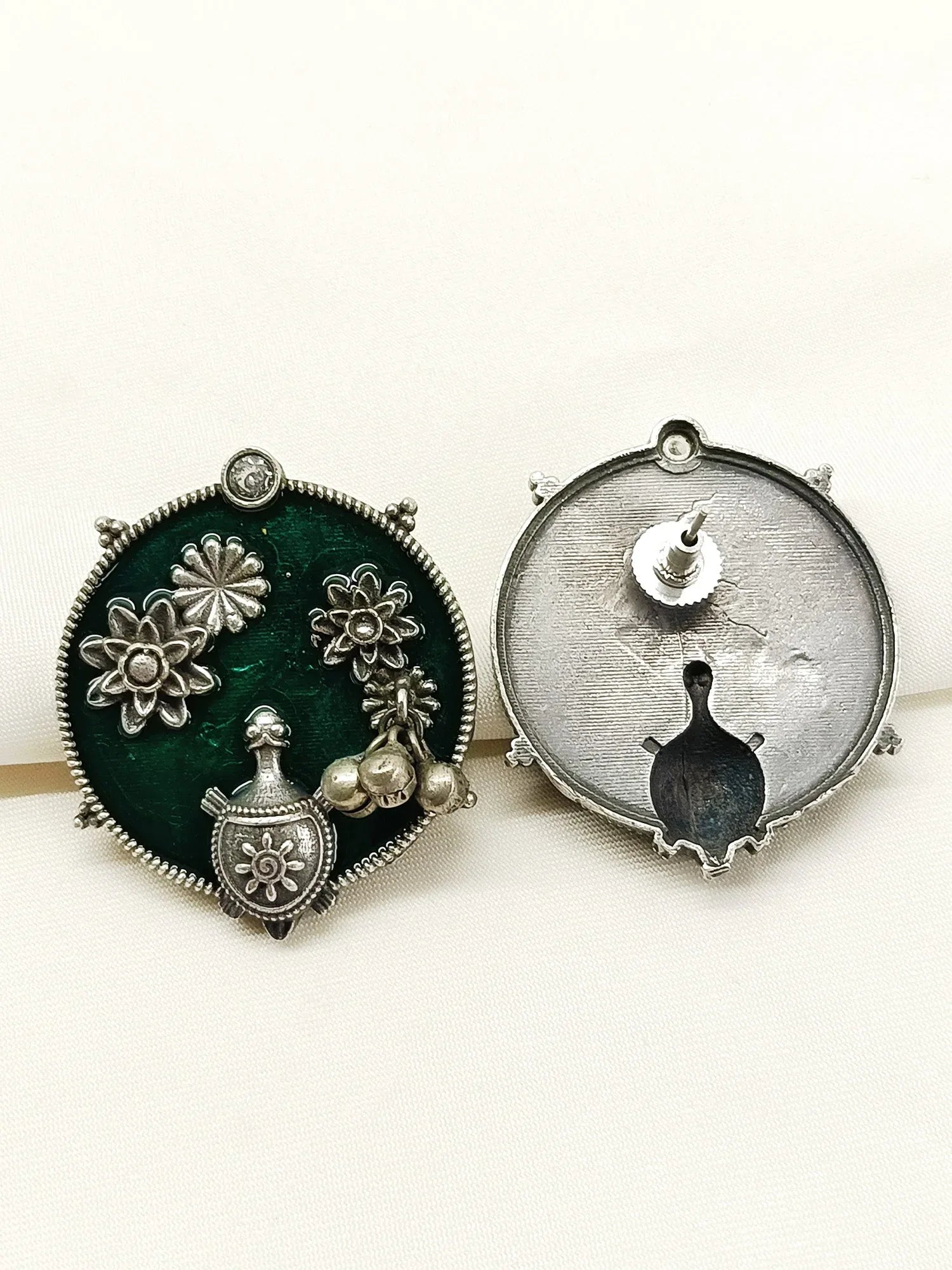 Shyamali Green Oxidized Tops