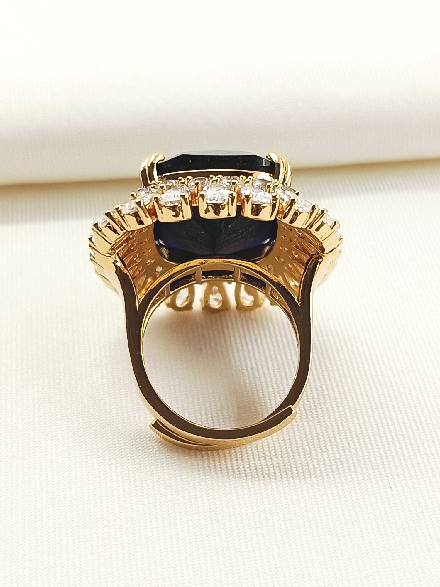 Pareeka Blue American Diamond Finger Ring