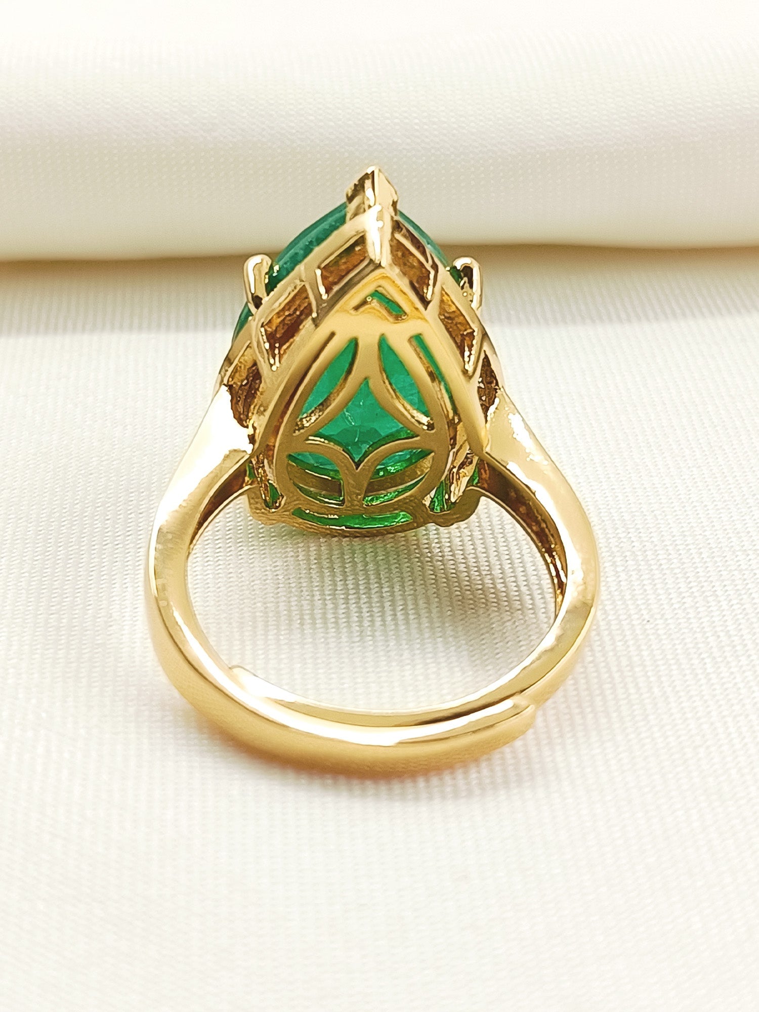 Laila Green American Diamond Finger Ring