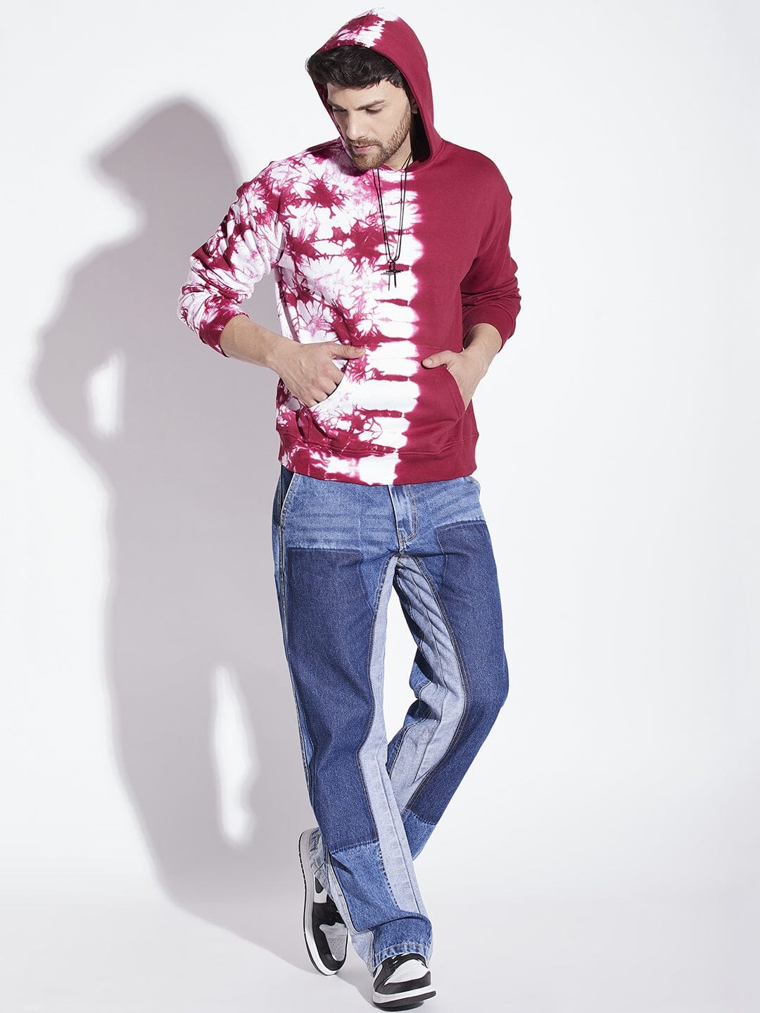 Wine Tie Dye Oversized Hoodie