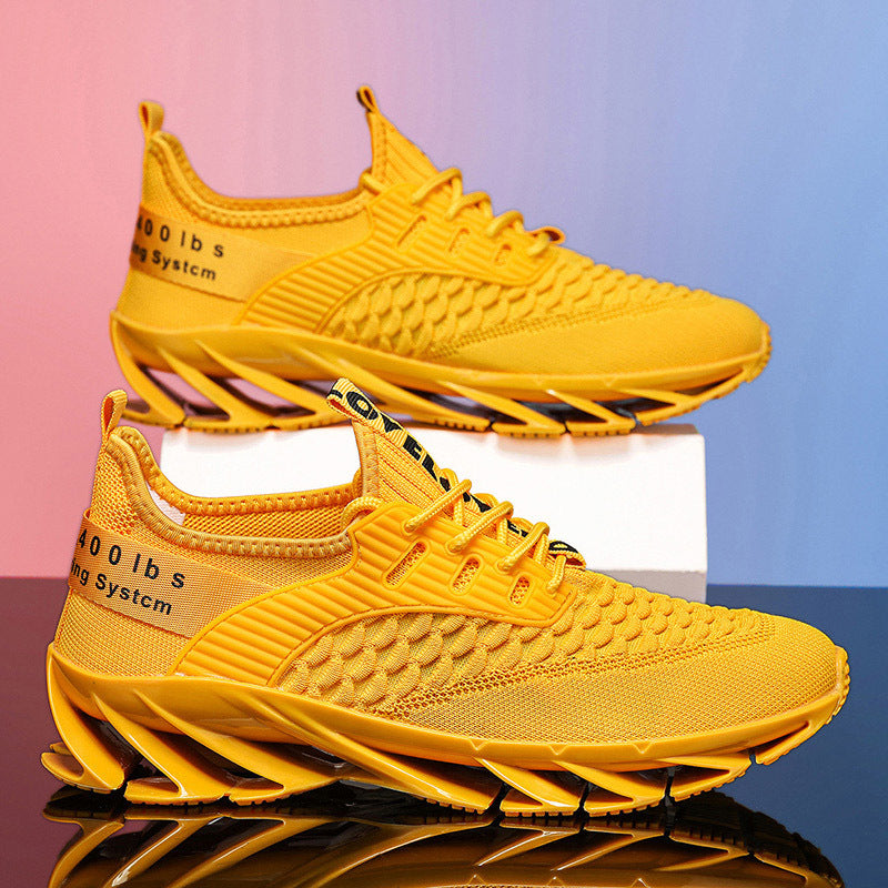 Men's AeroKnit Runner - Extended Fit Breathable Mesh - Platform Sneakers with Blade Sole & Maximum Cushion