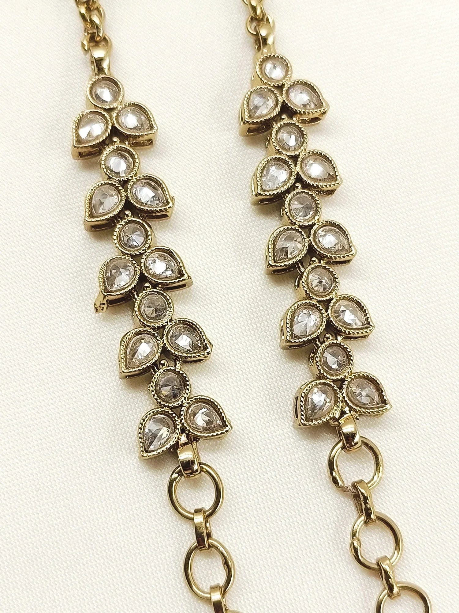 Daivy Copper Polki Traditional Ear Chain