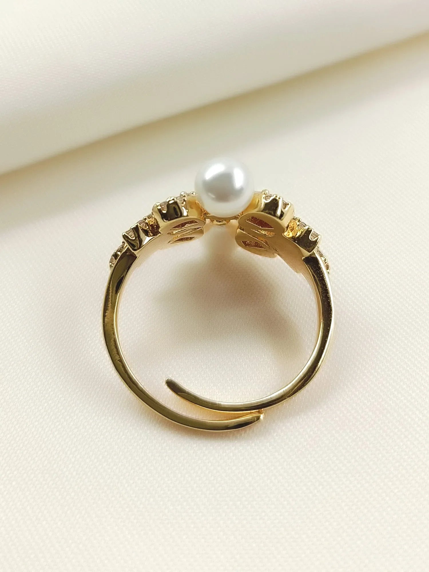 Caterpie Golden American Diamond Finger Ring