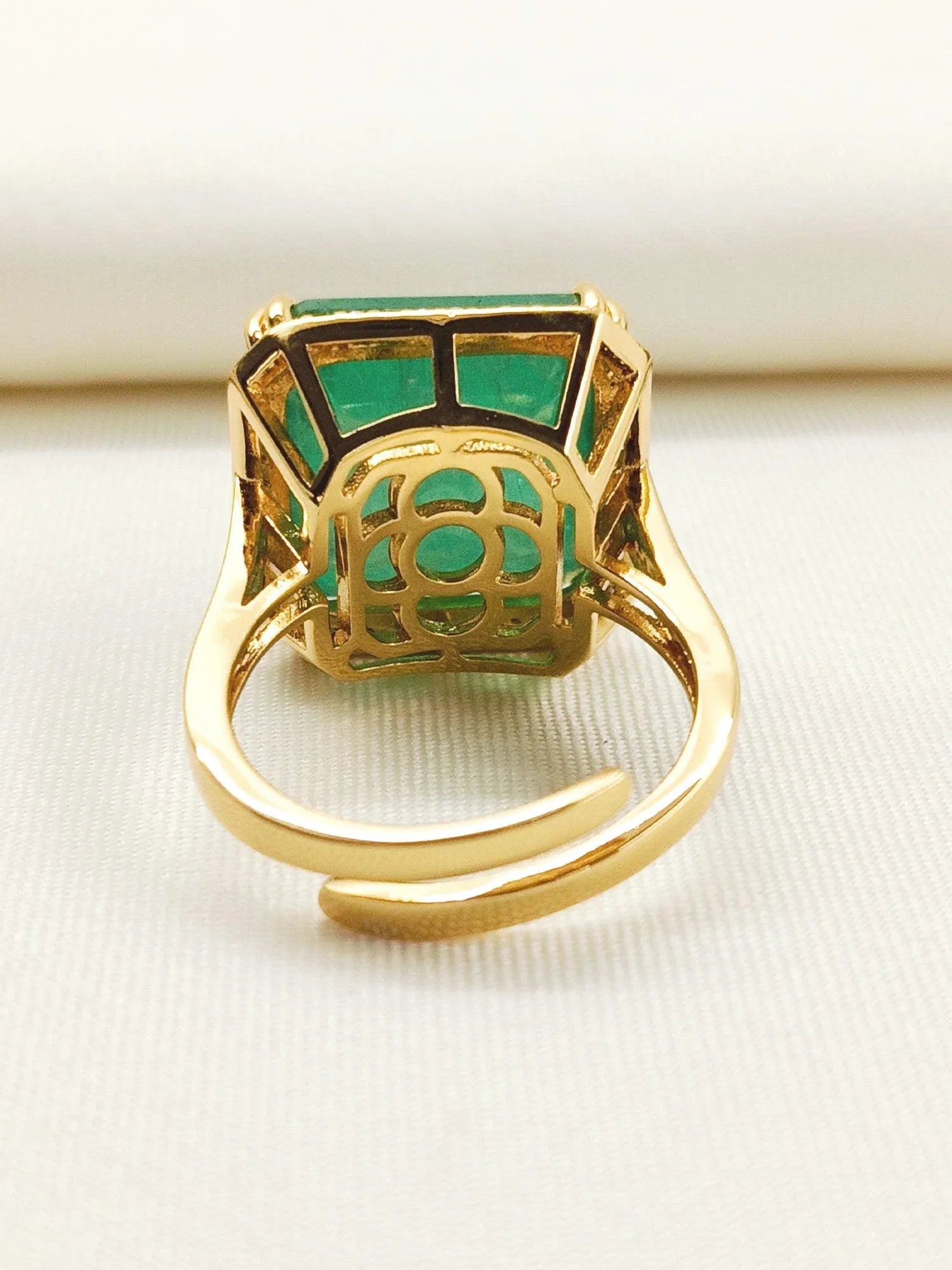 Kashi Green American Diamond Finger Ring