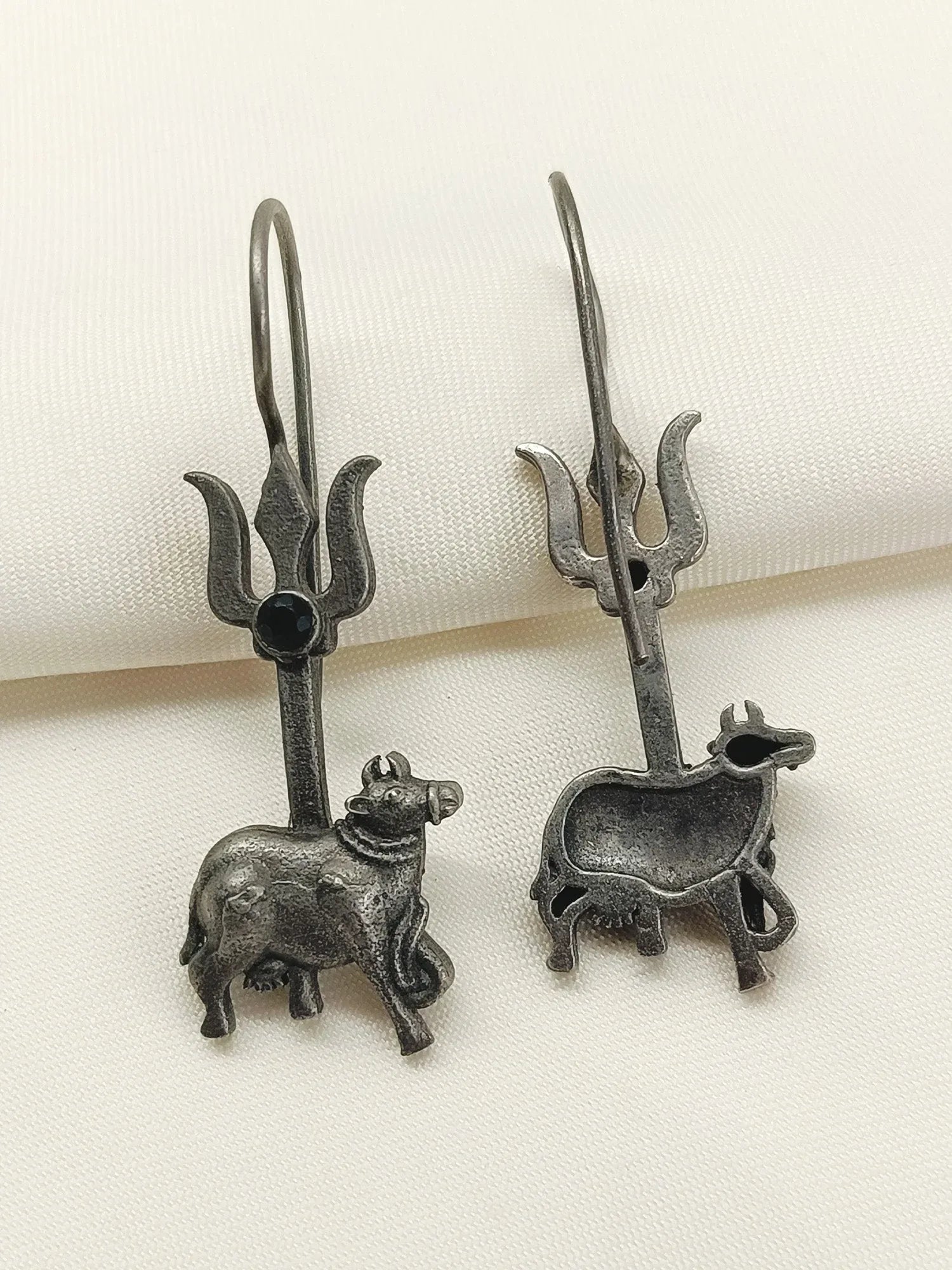 Aaditya Black Oxidized Earring