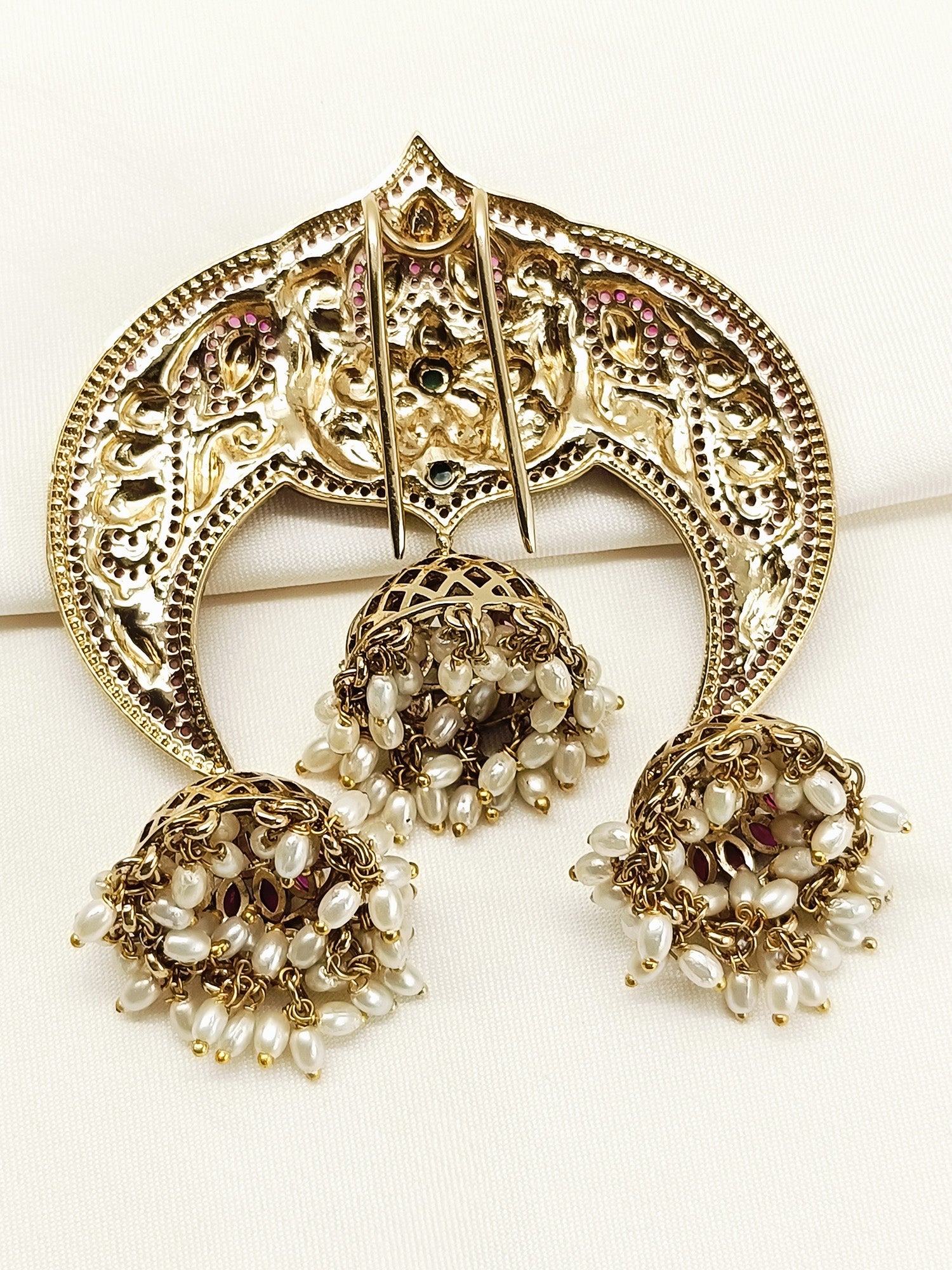 Kalindi Ruby Hair Brooch