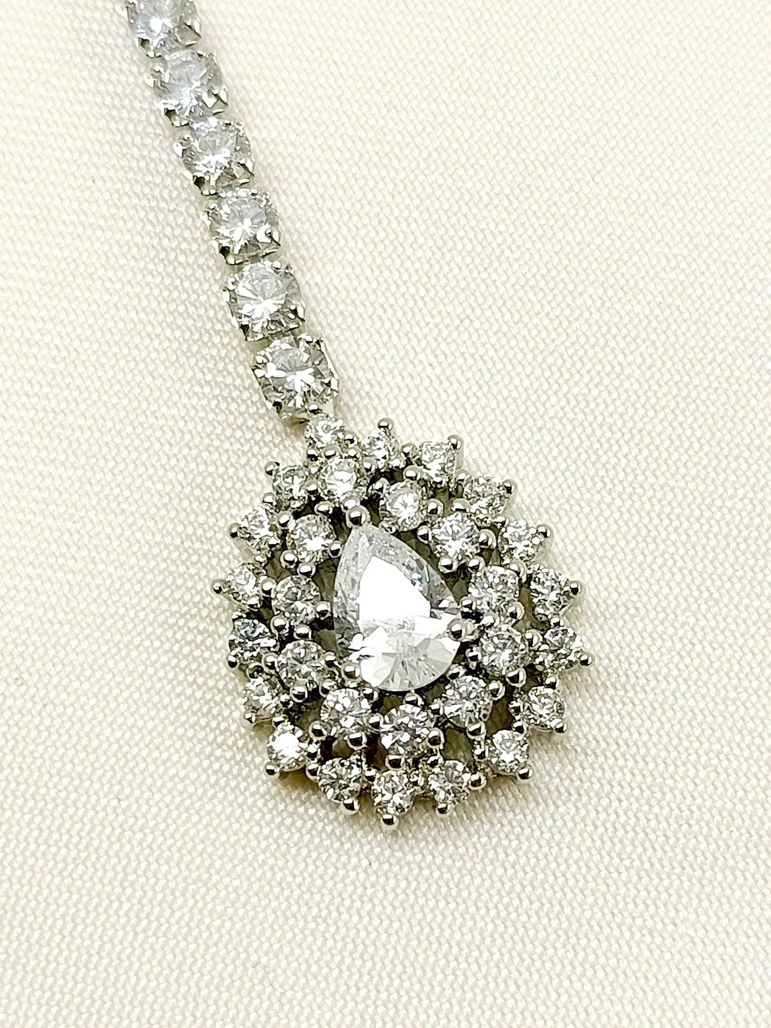 Urula White American Diamond Teeka