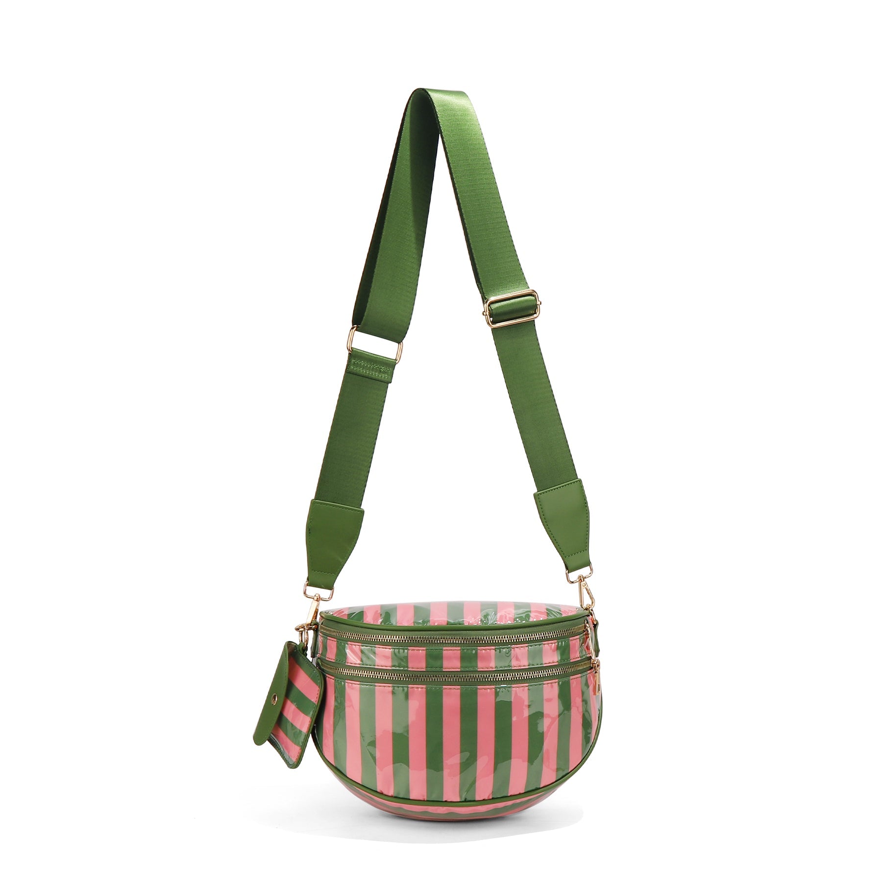 Ounamei Checkered Crossbody Bum Bag for Women Large Capacity Belt Bag for Moms & Everyday Travel