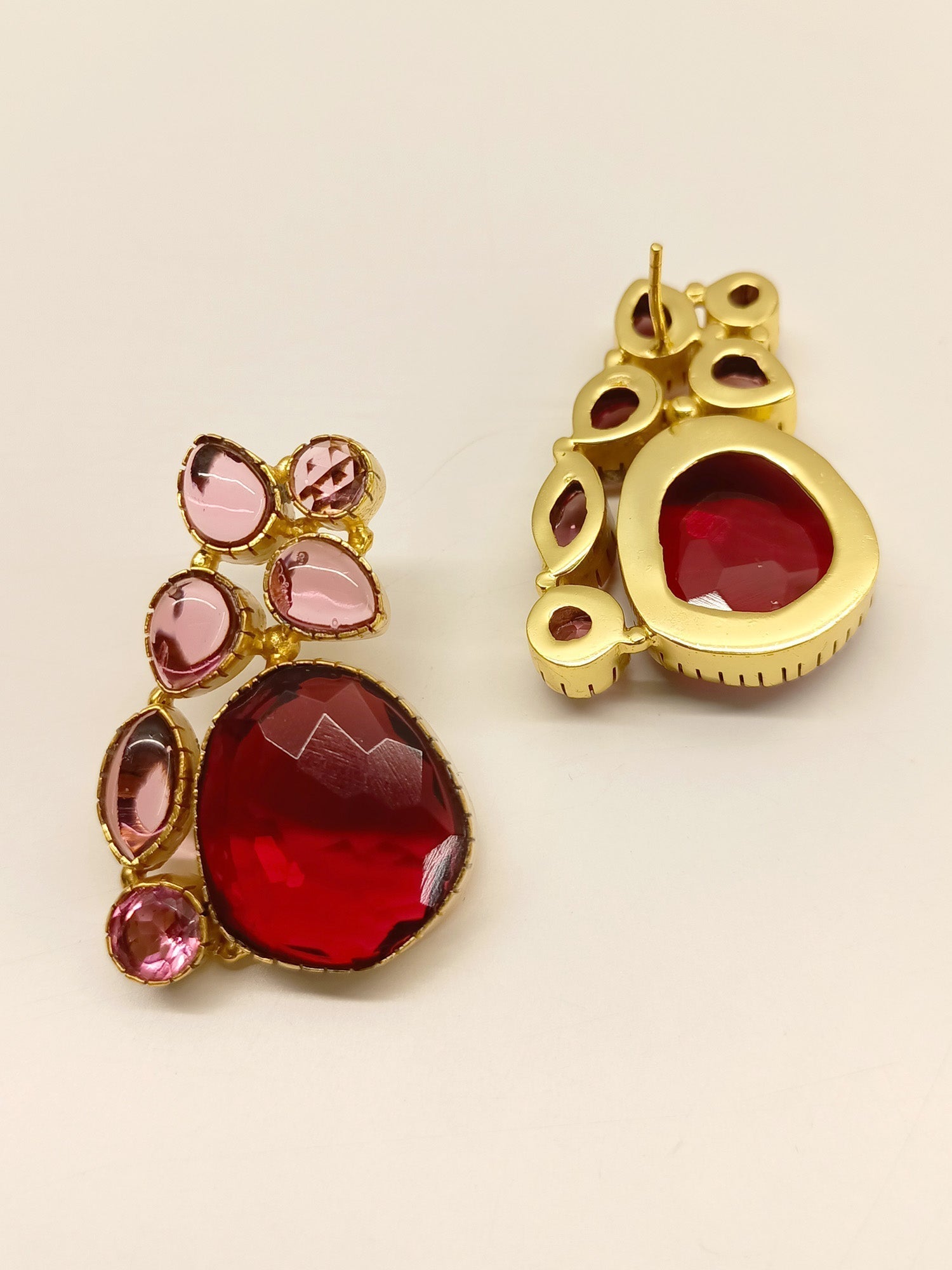 Luxurious and sophisticated rose pink stone earrings for any occasion