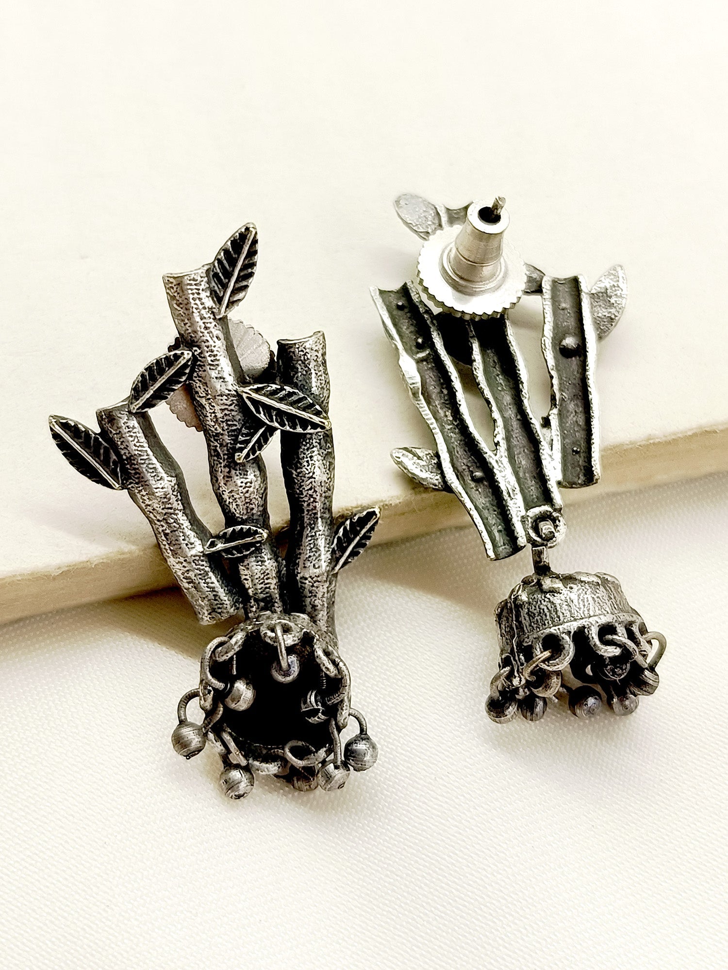 Nadiya Oxidized Earrings - qivii