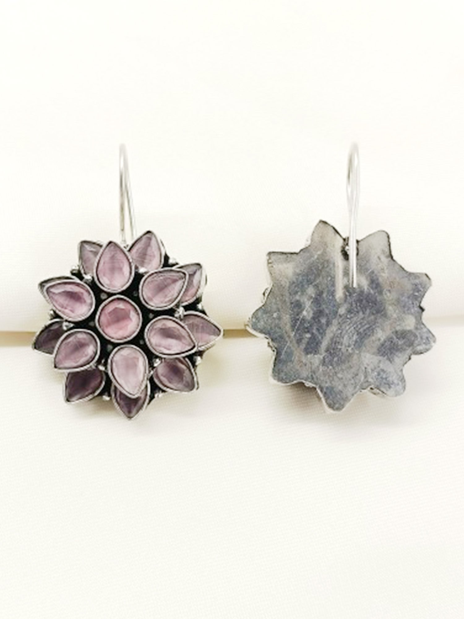 Chitrangi Baby Pink Oxidized Earring