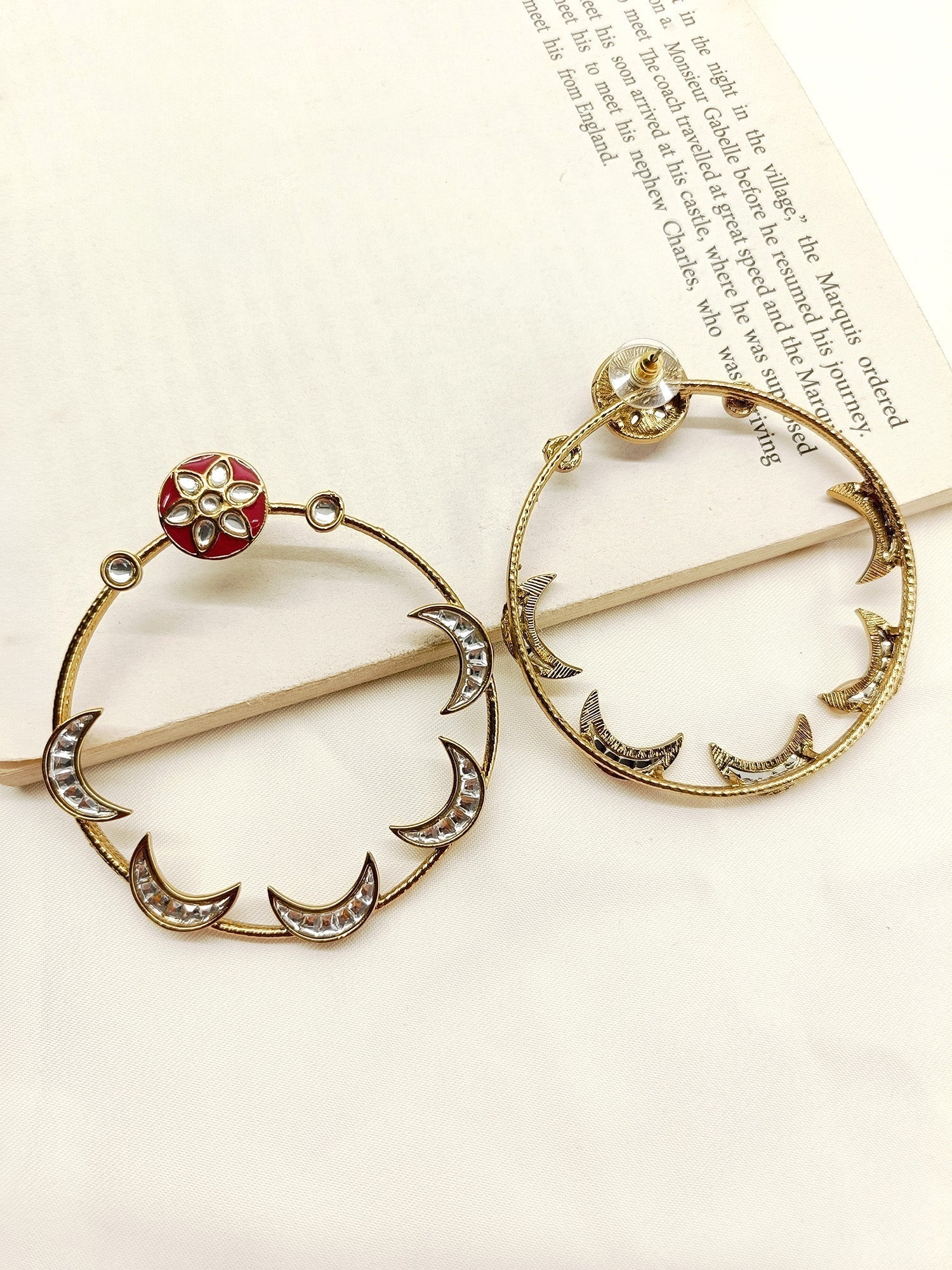 Timeless and Sophisticated Zeba Maroon Boutique Earrings for Any Style